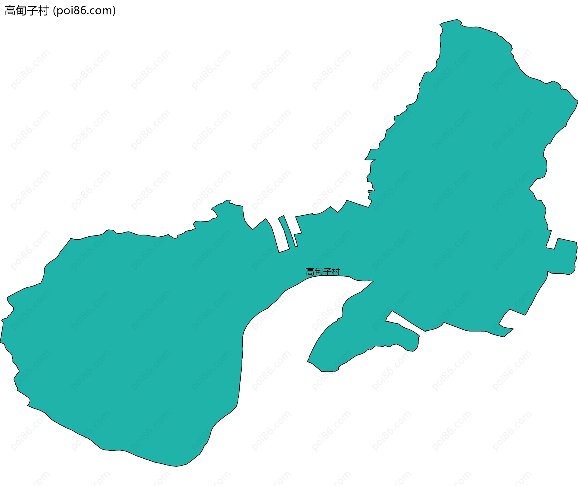 高甸子村边界地图