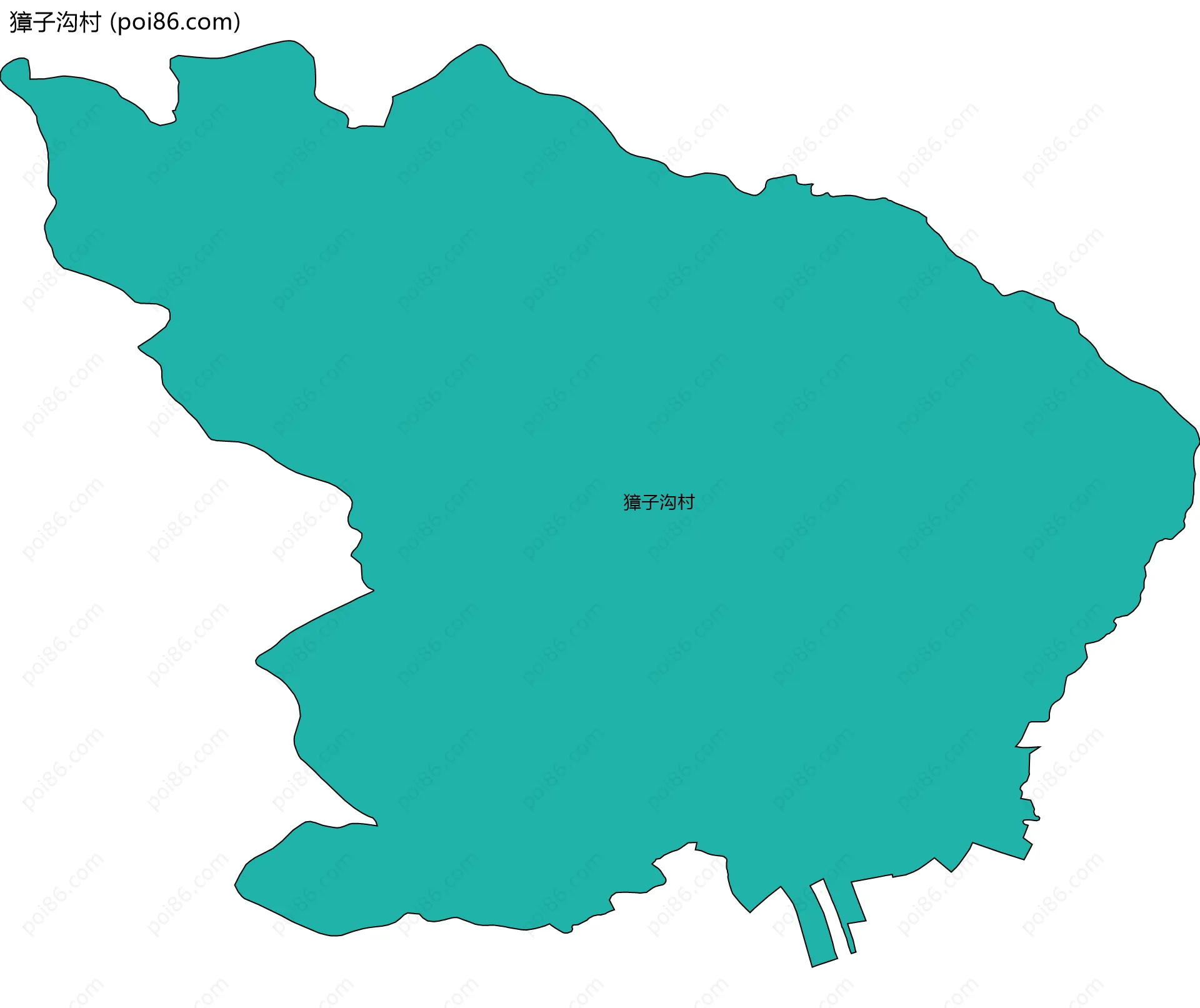 獐子沟村边界地图