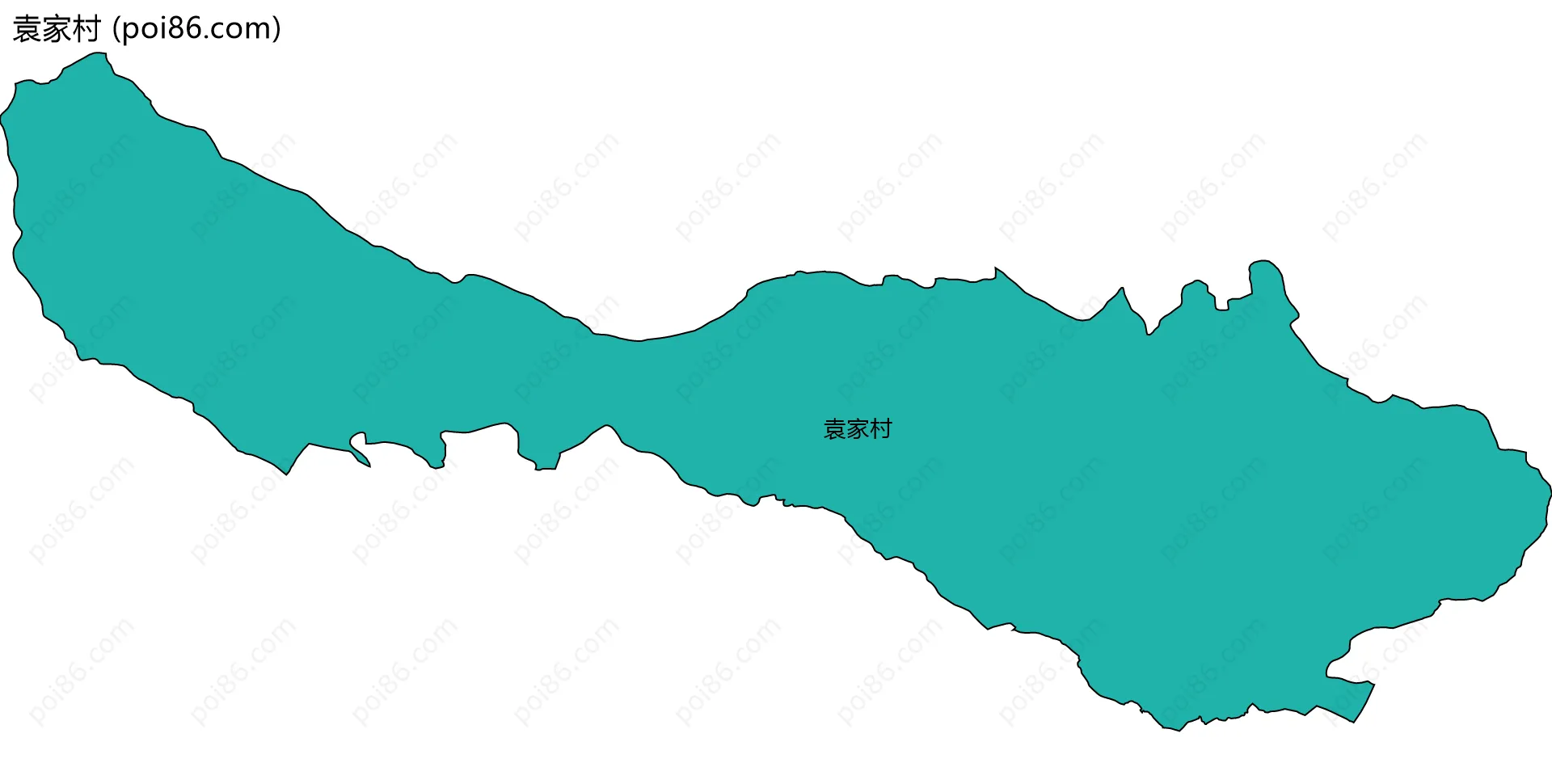 袁家村边界地图