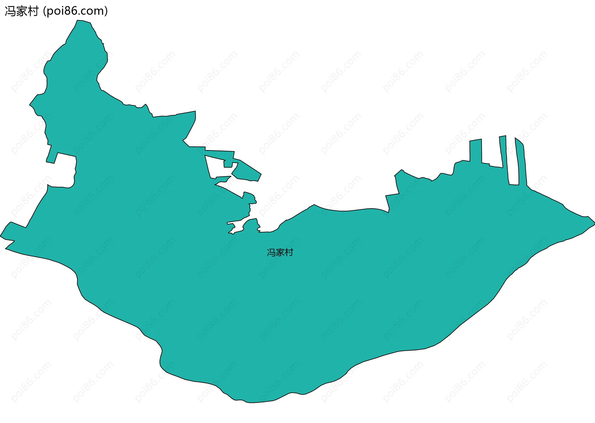 冯家村边界地图
