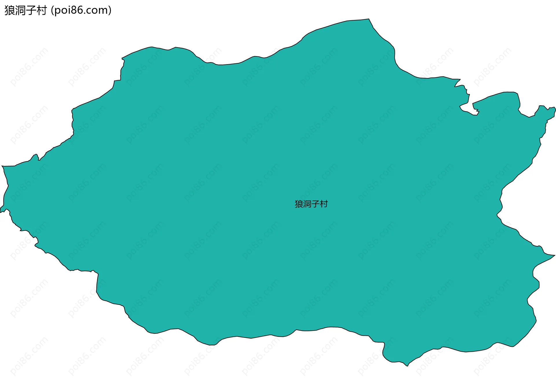 狼洞子村边界地图