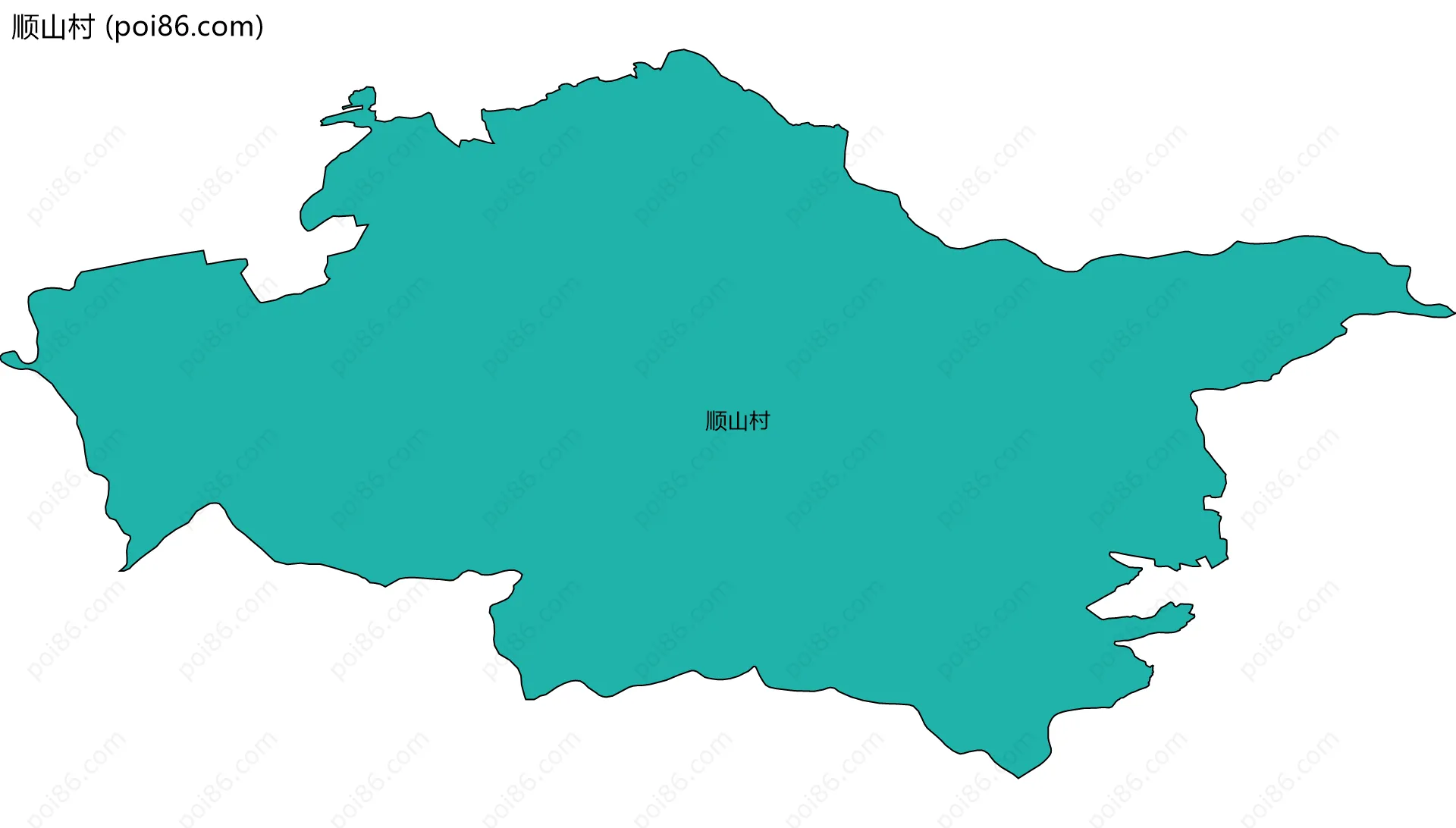 顺山村边界地图