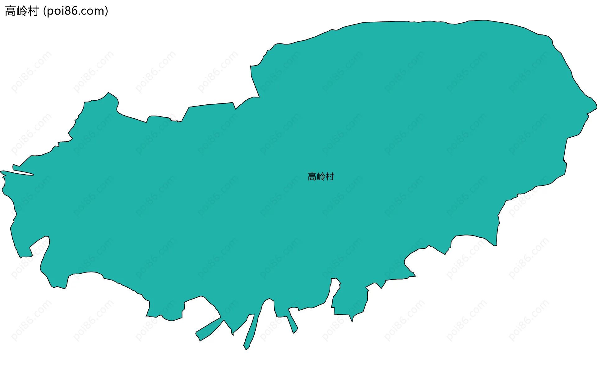 高岭村边界地图