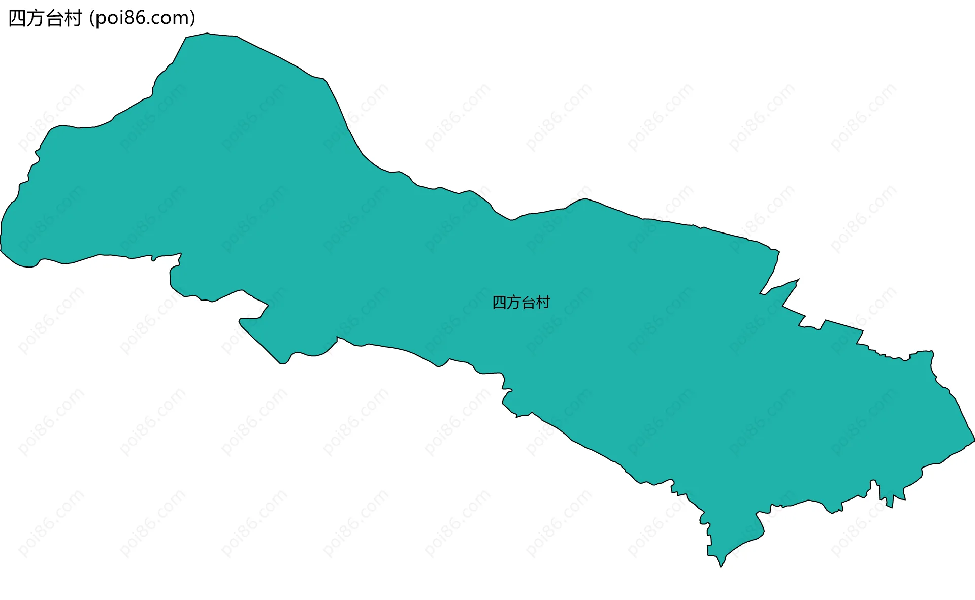 四方台村边界地图