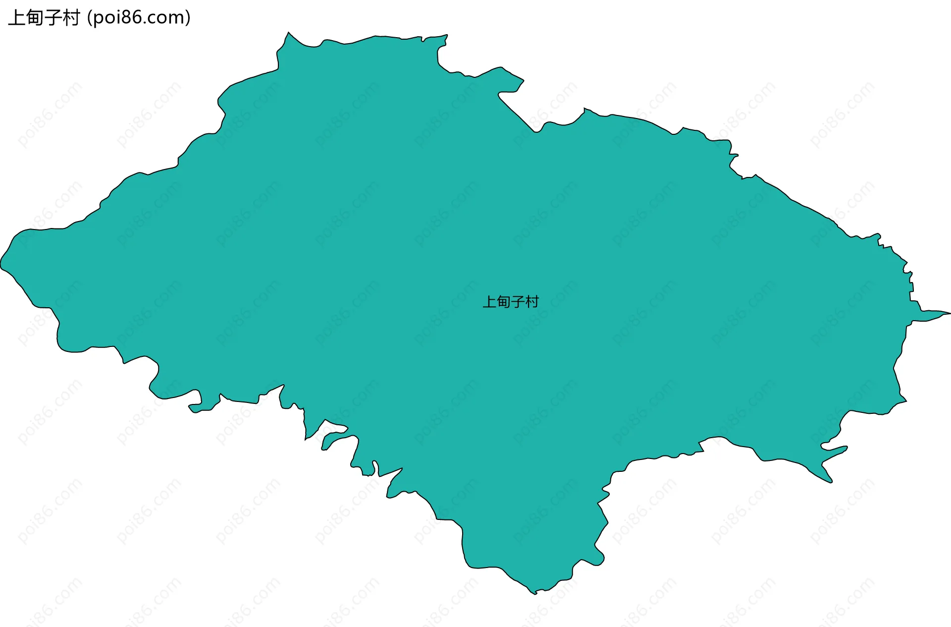 上甸子村边界地图