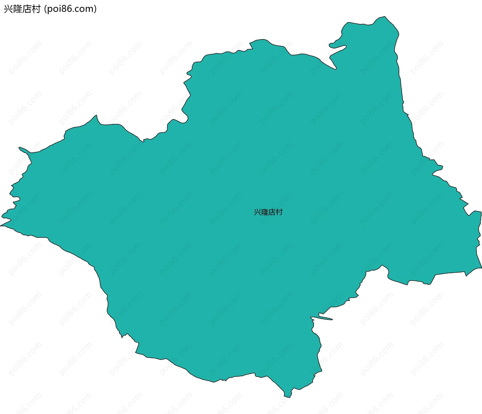 兴隆店村边界地图