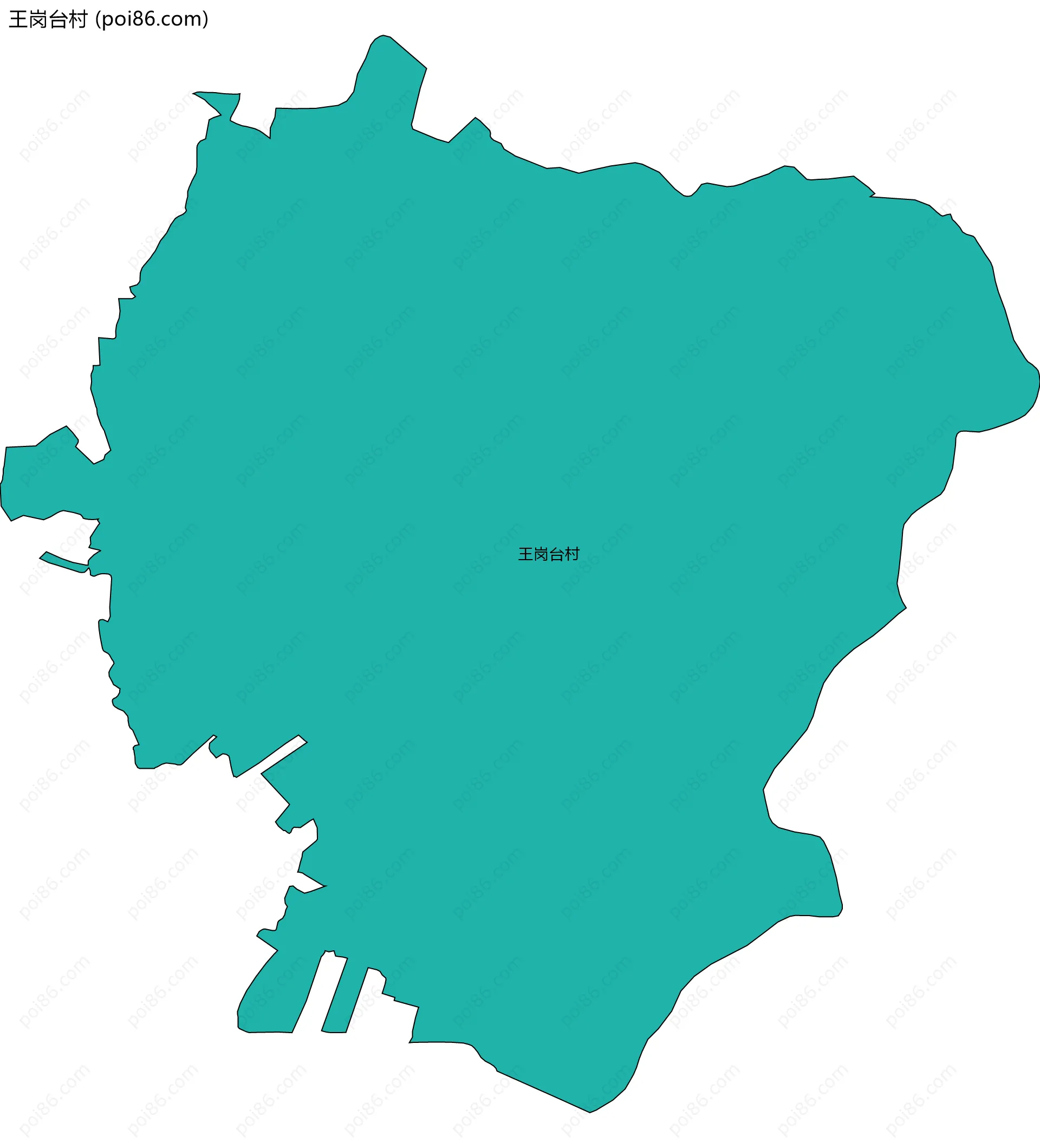 王岗台村边界地图