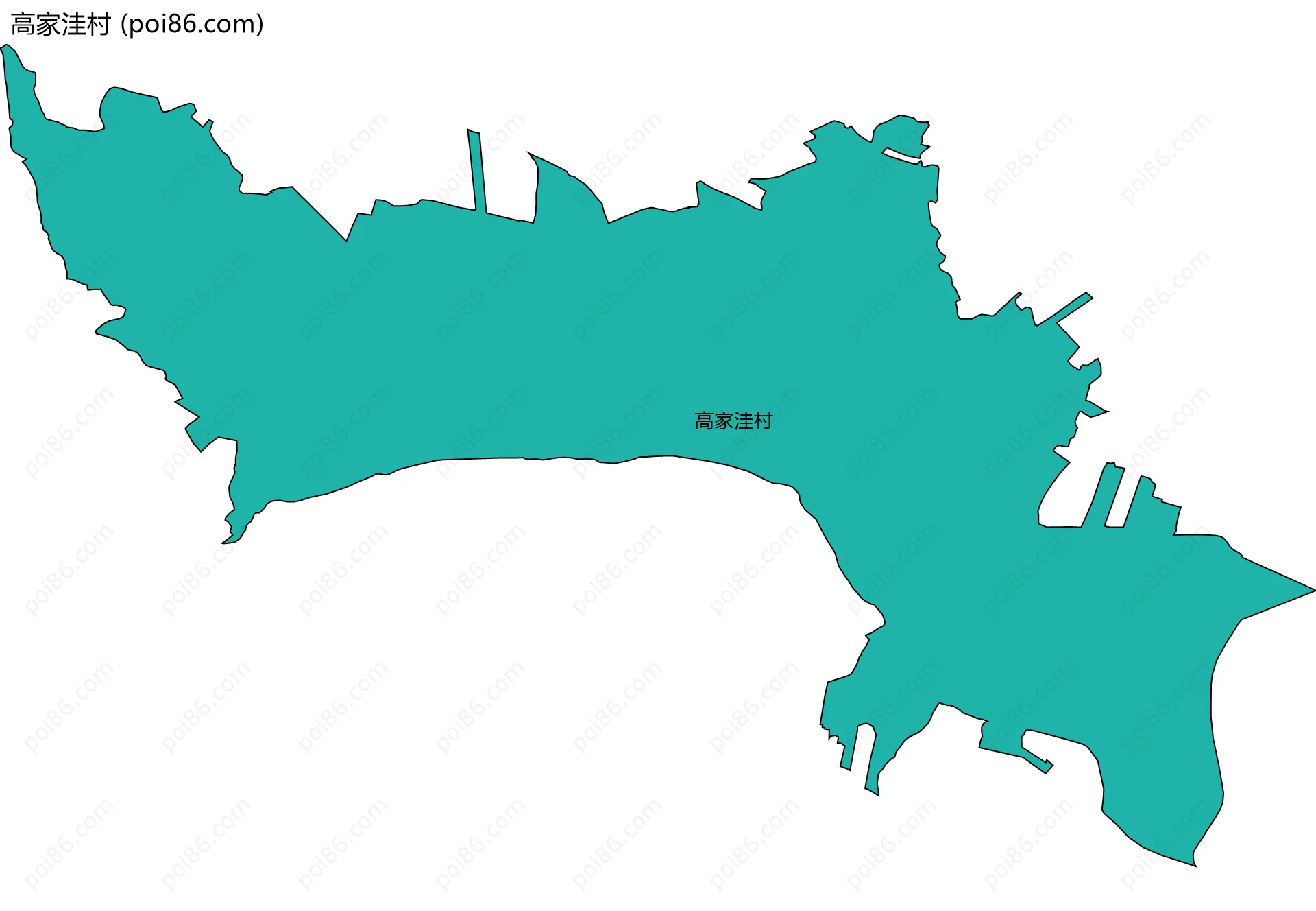 高家洼村边界地图