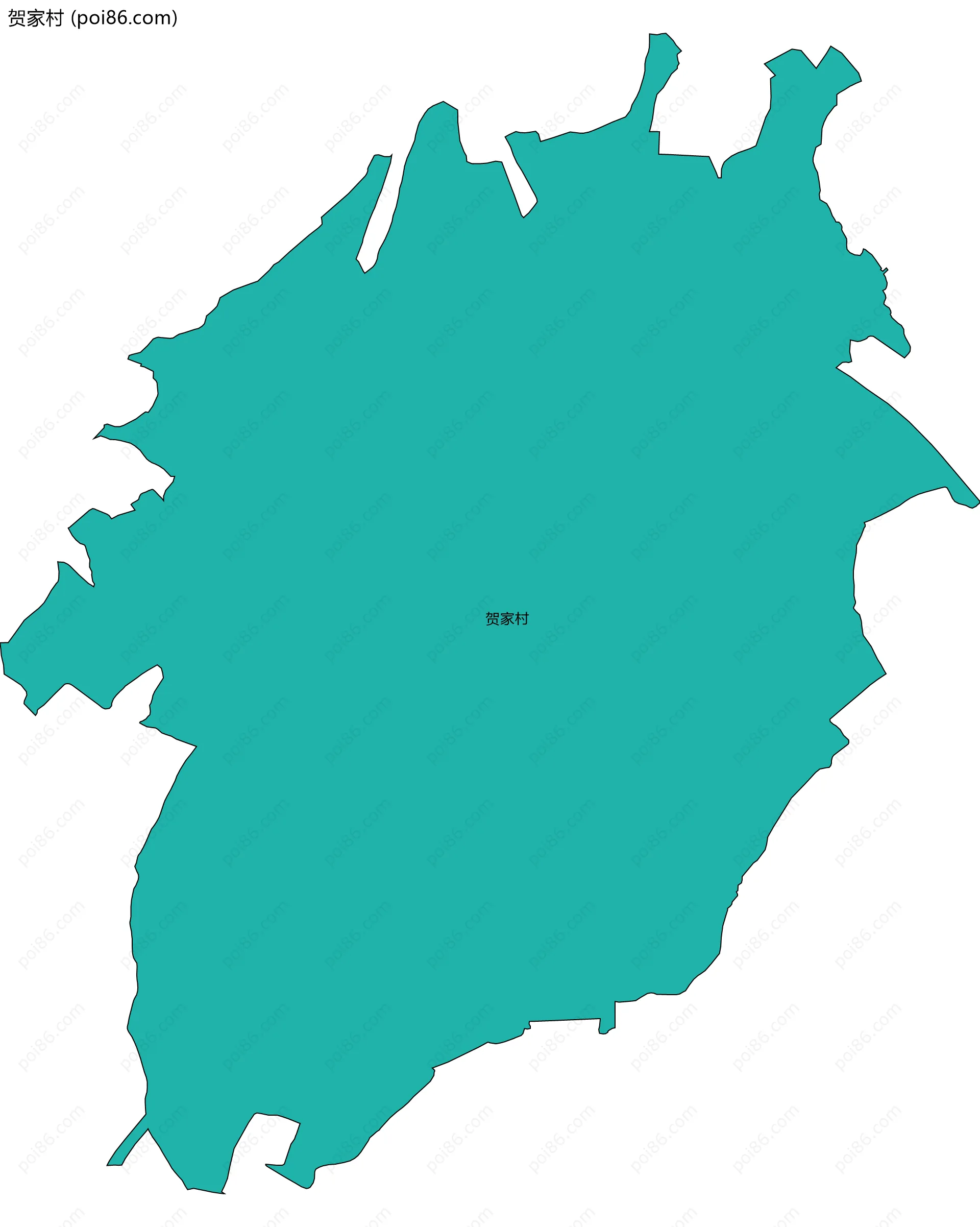 贺家村边界地图