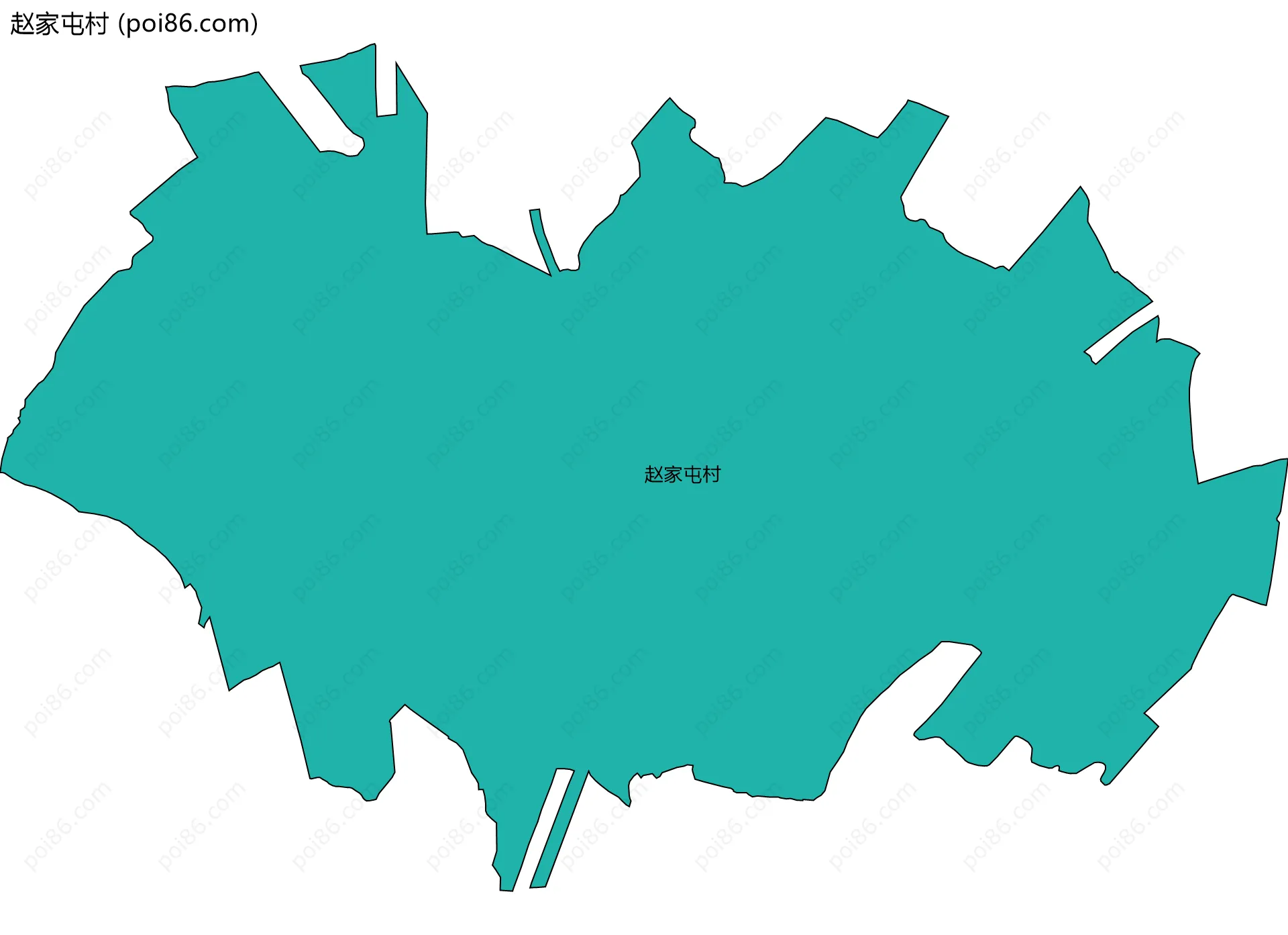 赵家屯村边界地图