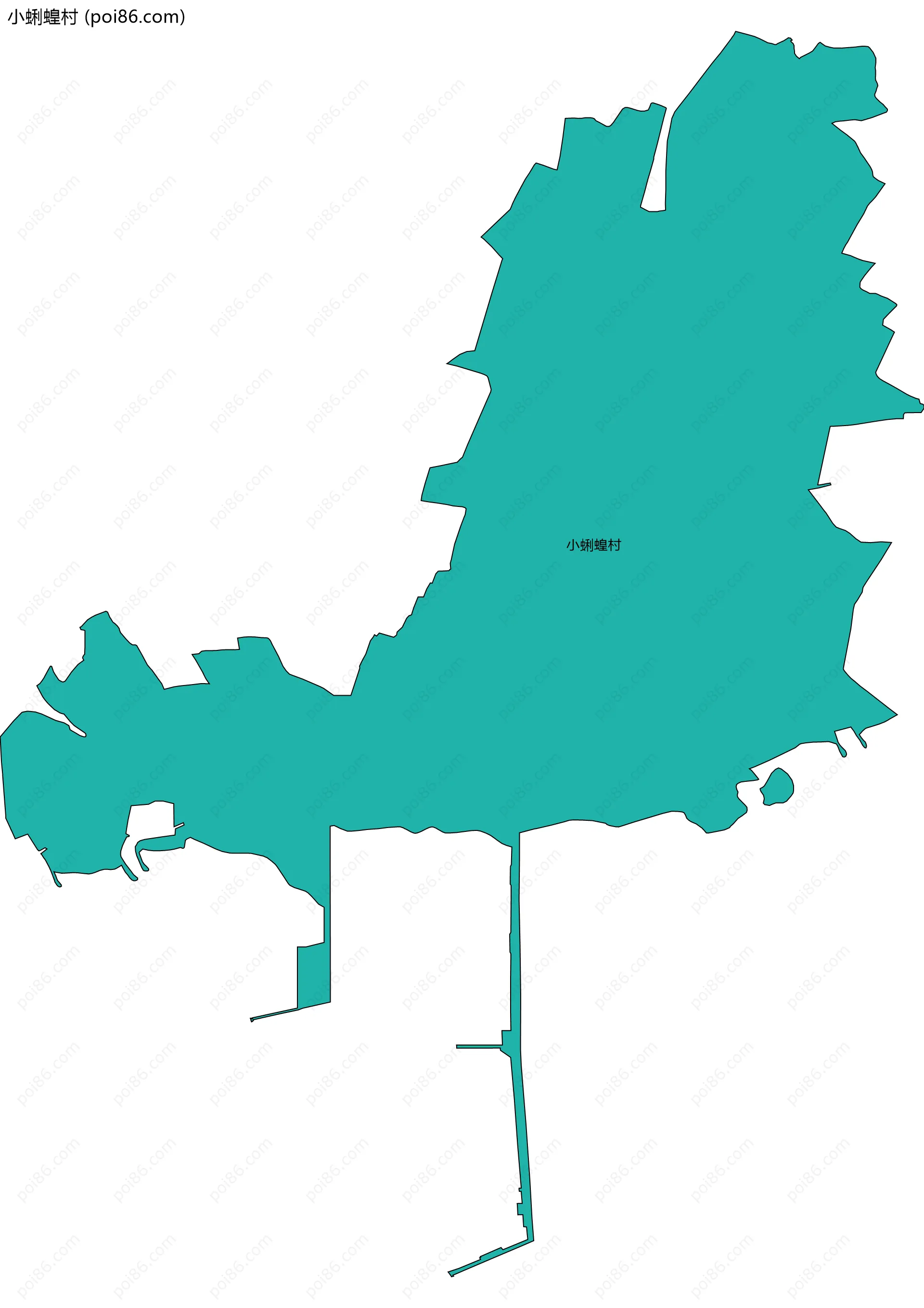 小蜊蝗村边界地图