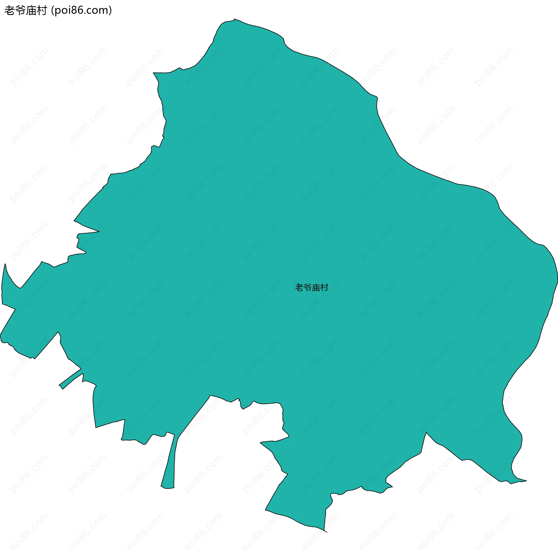 老爷庙村边界地图