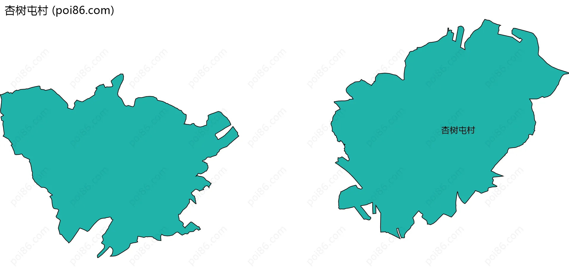 杏树屯村边界地图