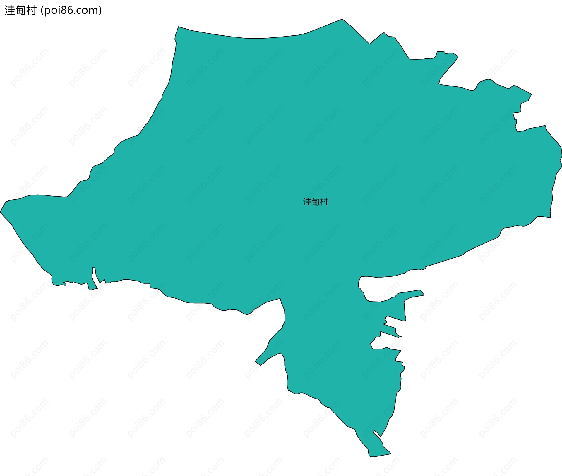 洼甸村边界地图