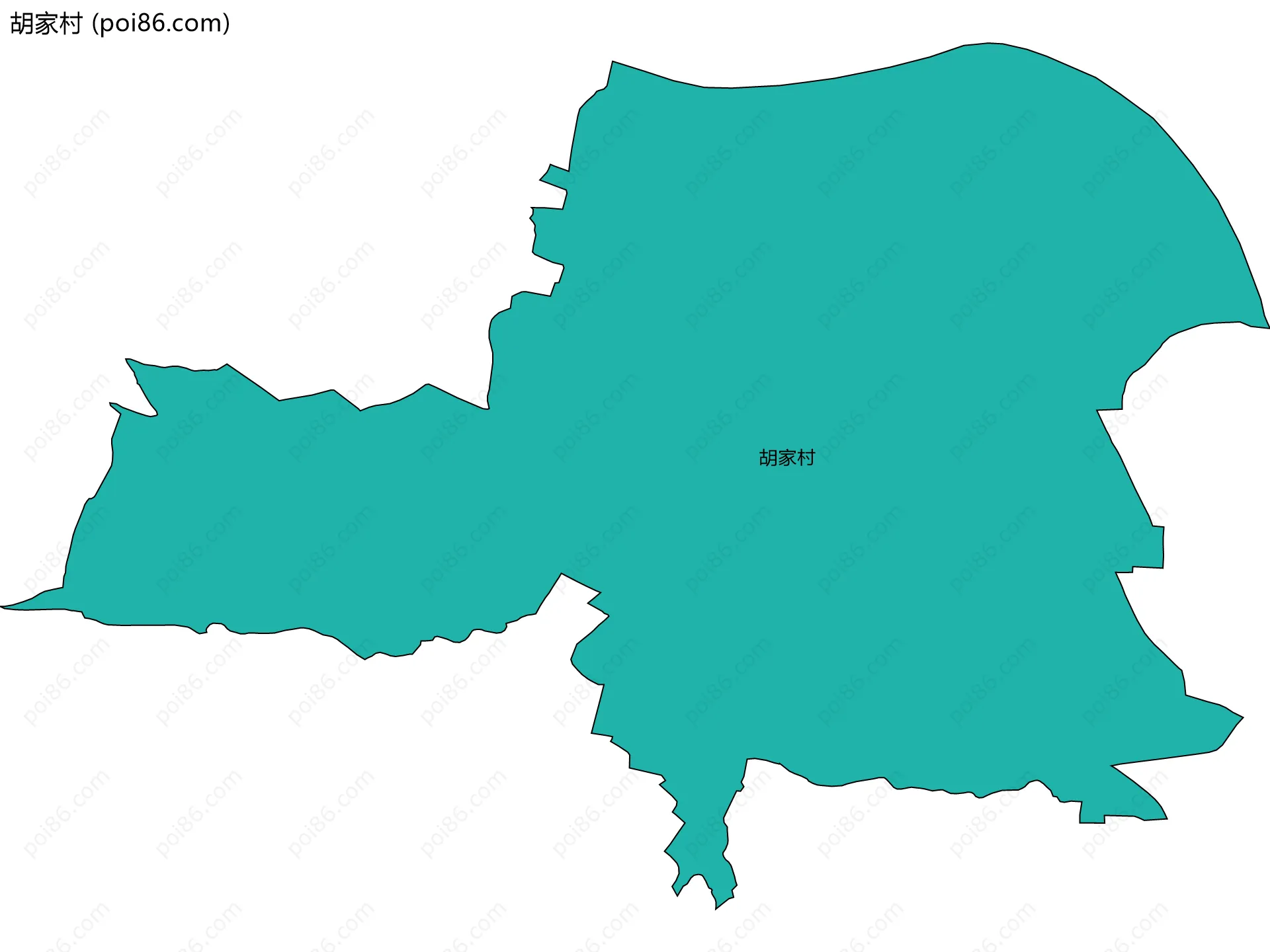 胡家村边界地图