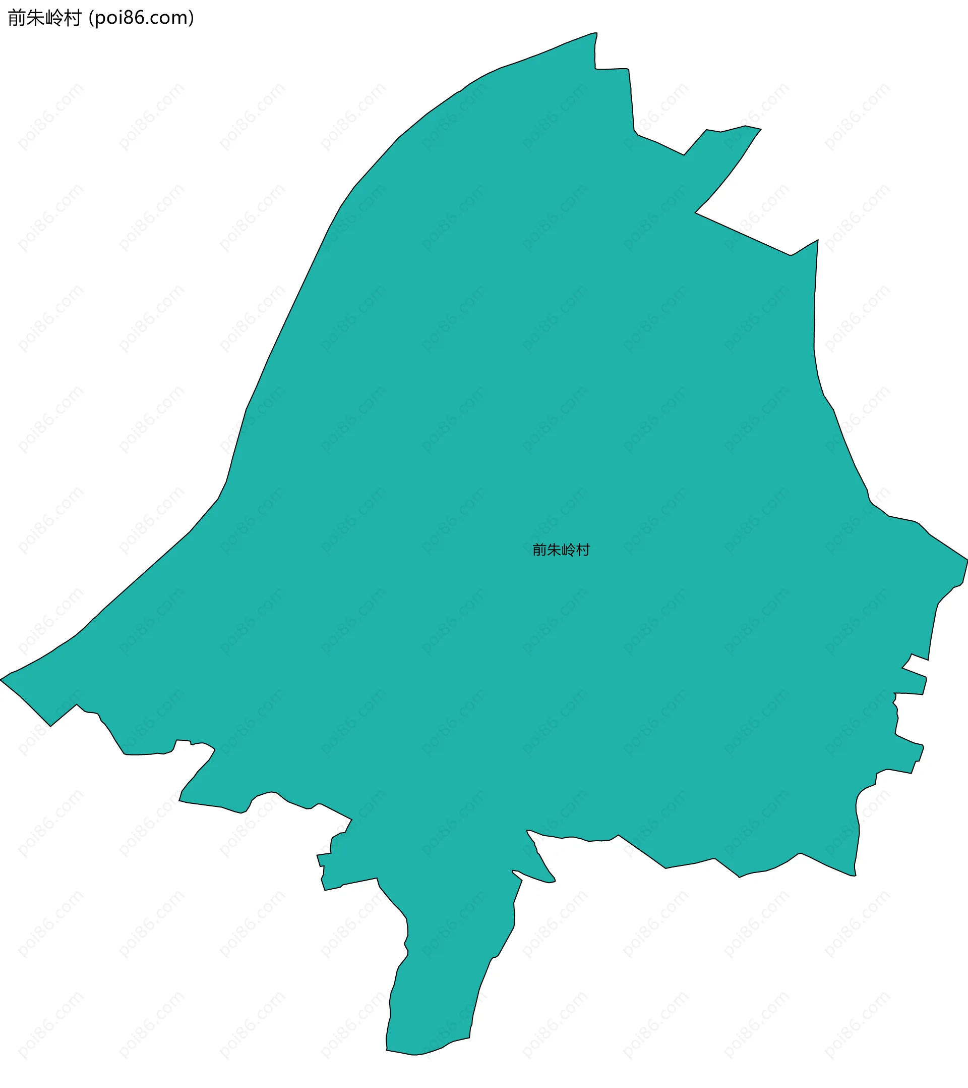 前朱岭村边界地图