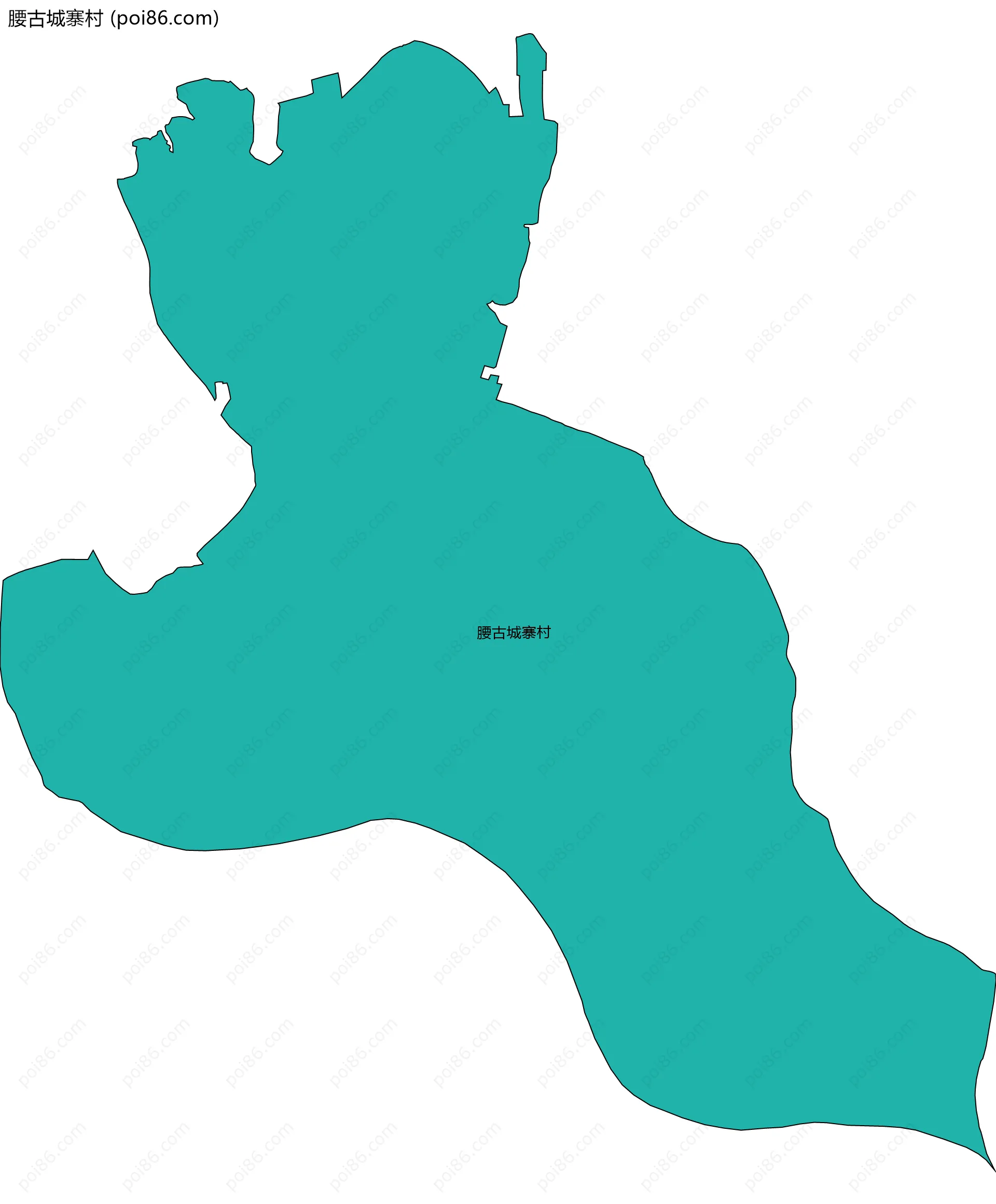 腰古城寨村边界地图