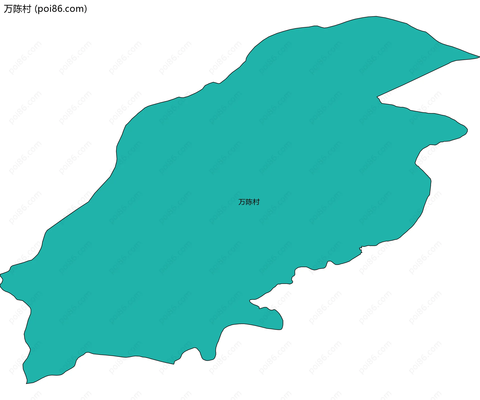 万陈村边界地图