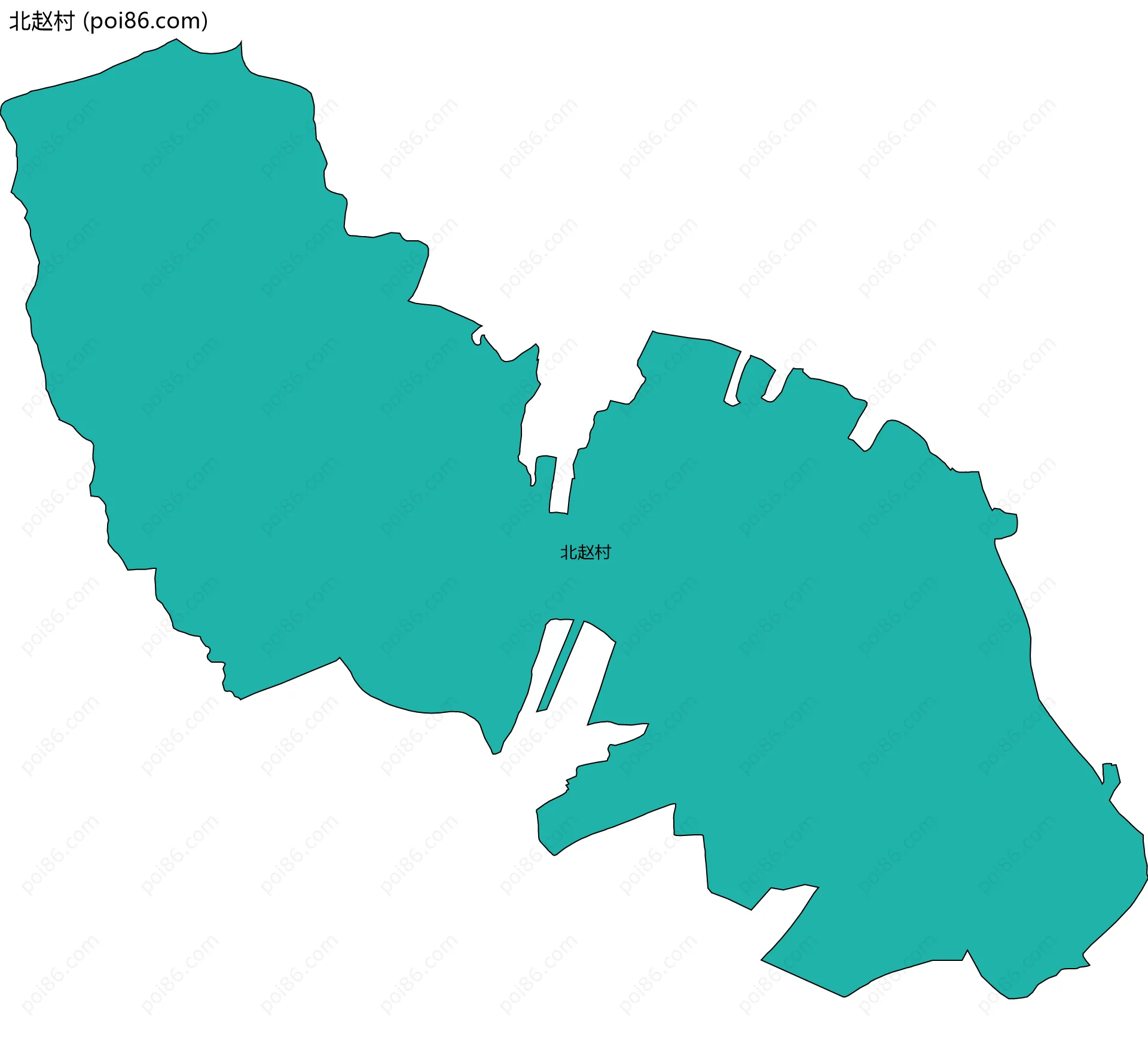 北赵村边界地图