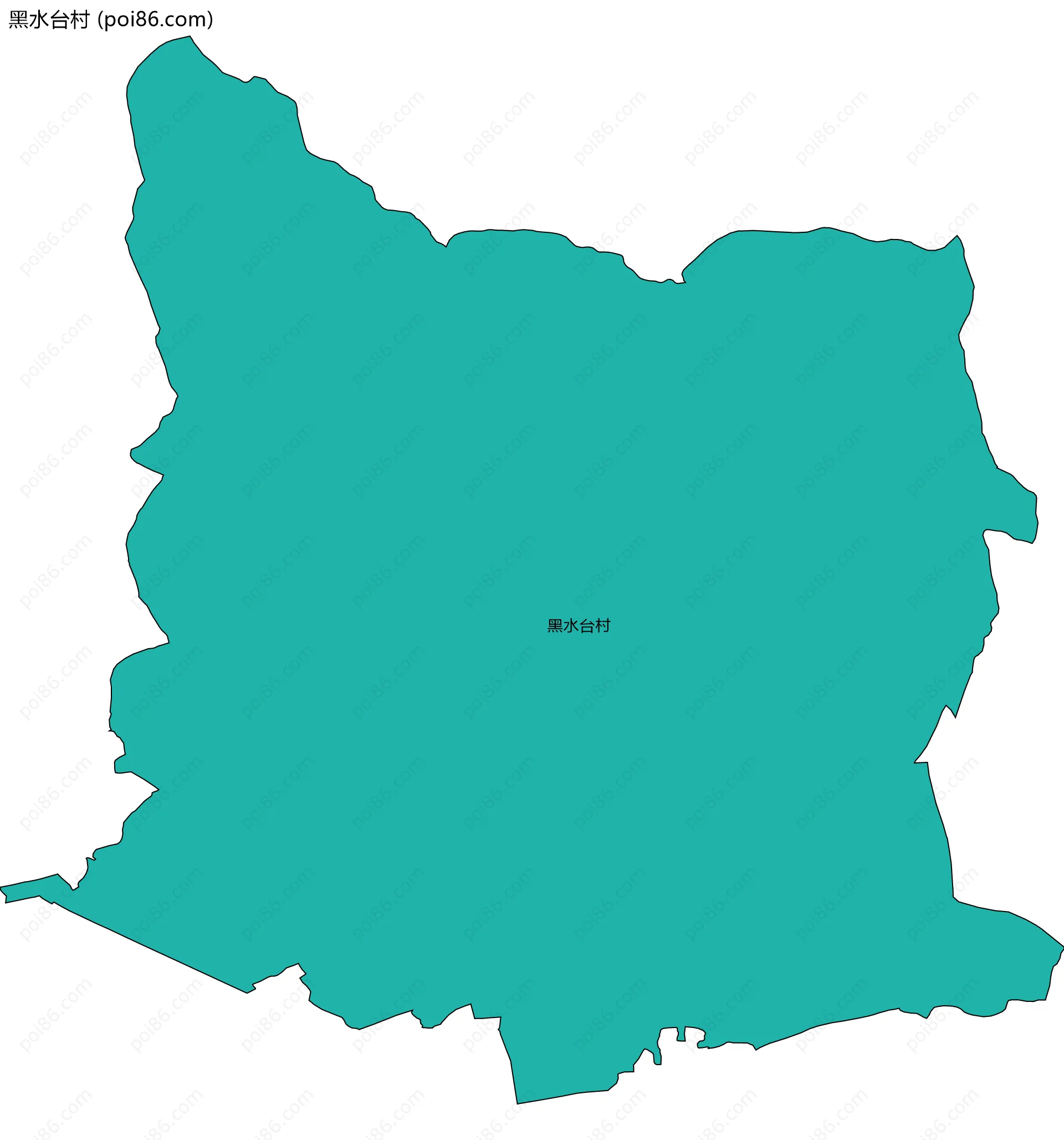 黑水台村边界地图