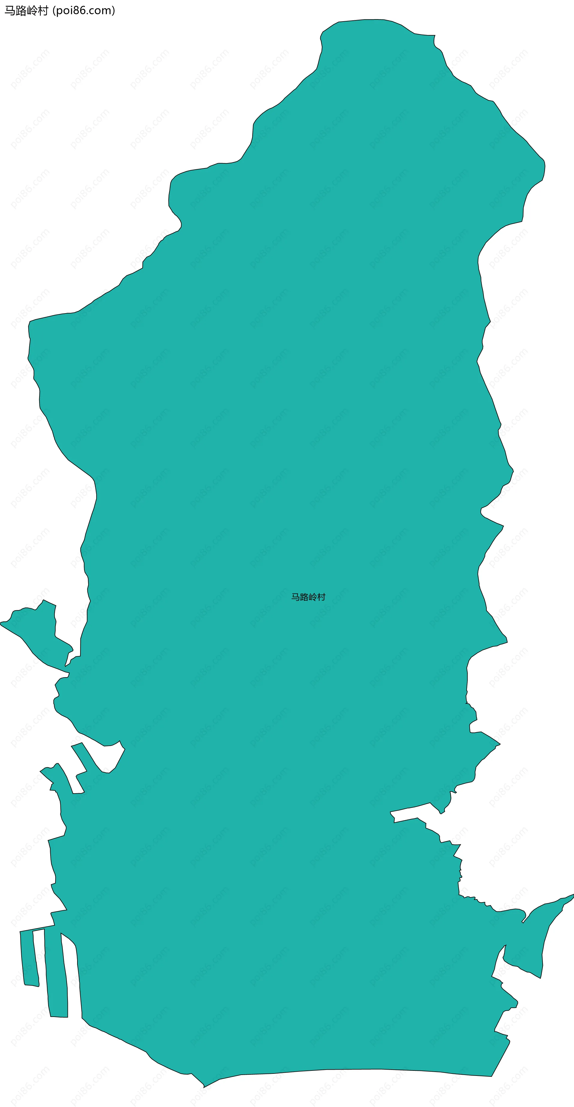 马路岭村边界地图