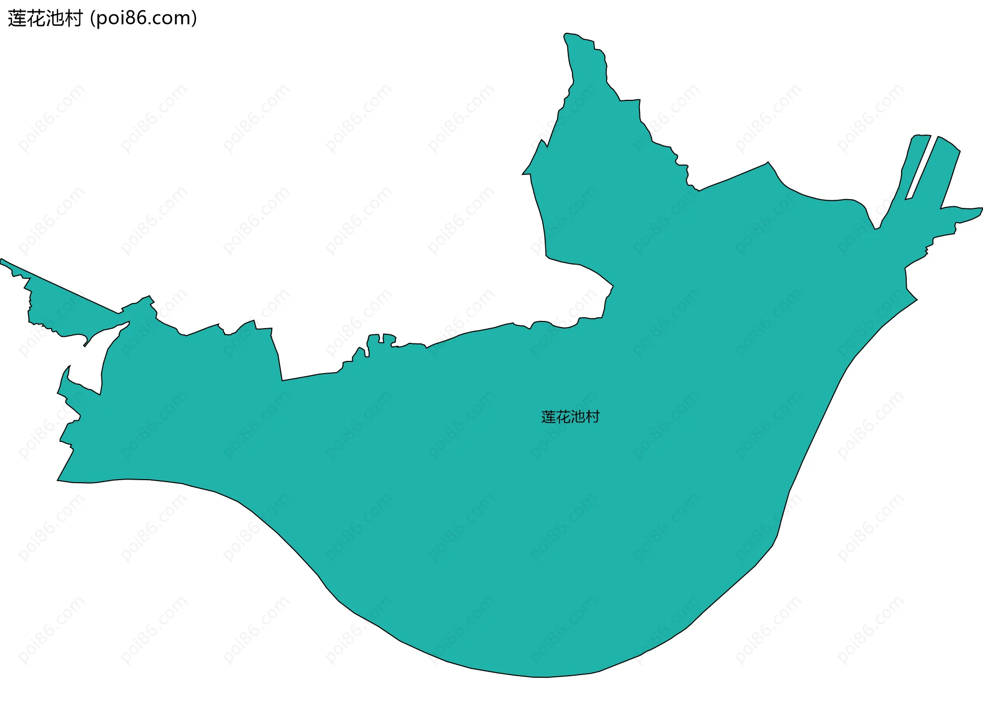 莲花池村边界地图