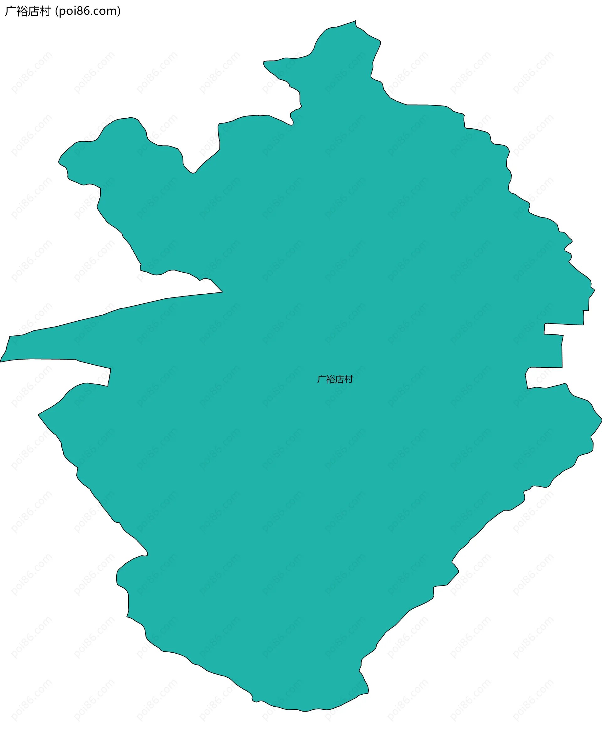 广裕店村边界地图