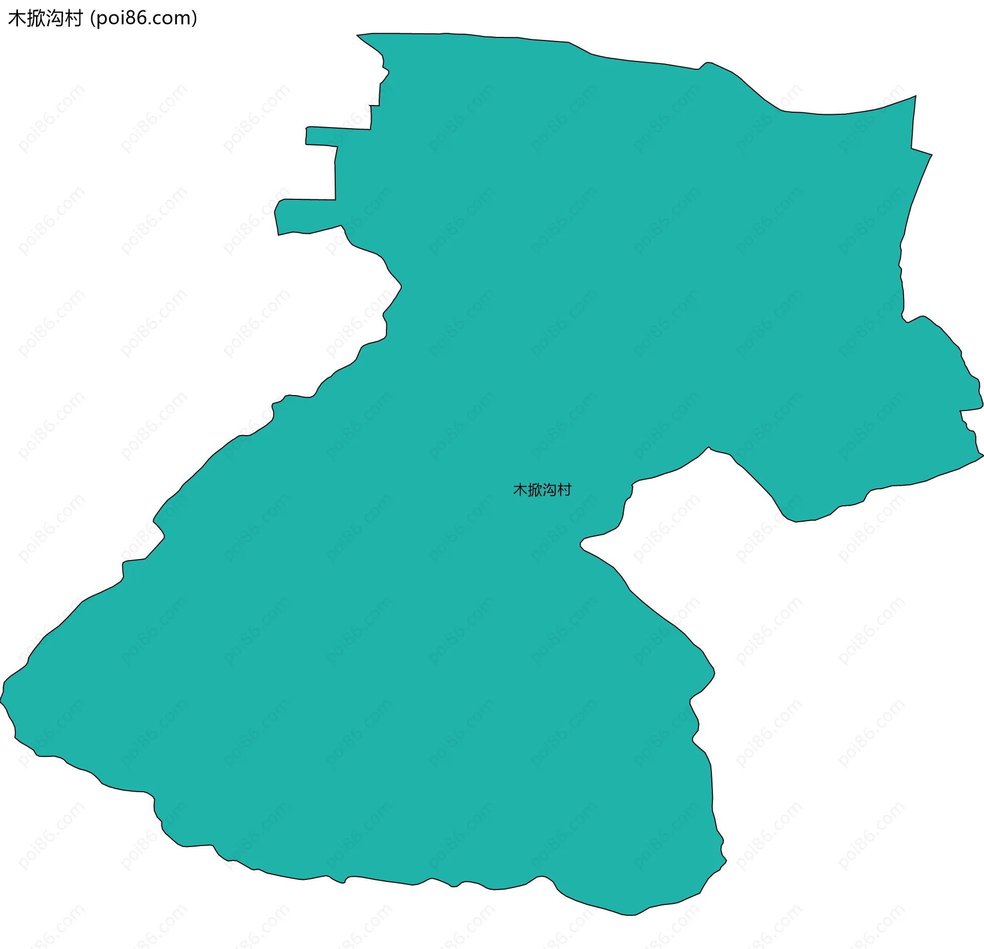 木掀沟村边界地图