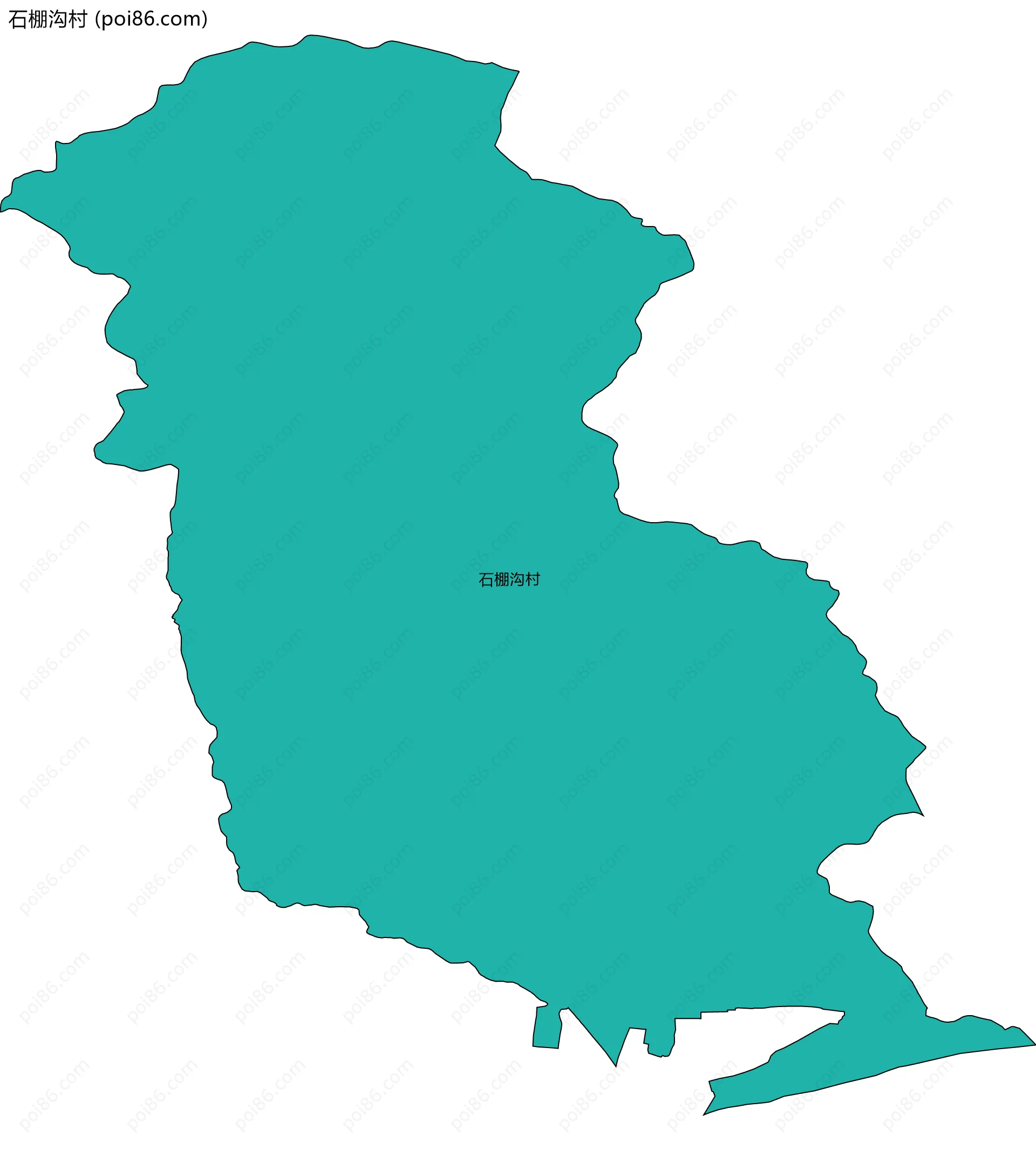 石棚沟村边界地图