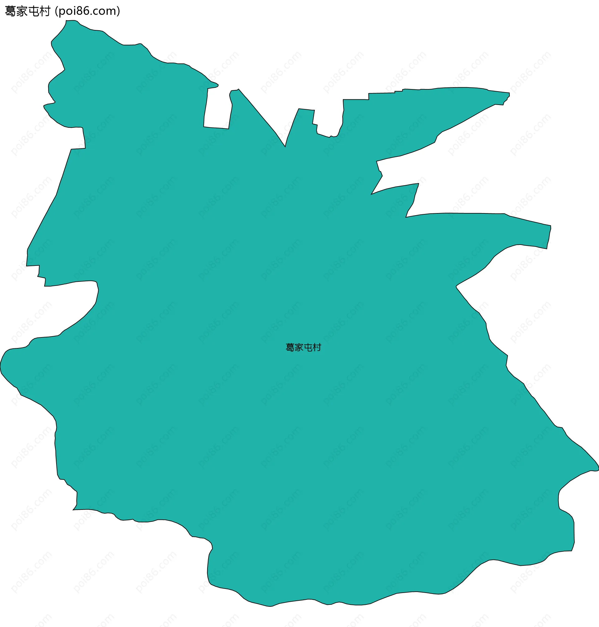 葛家屯村边界地图