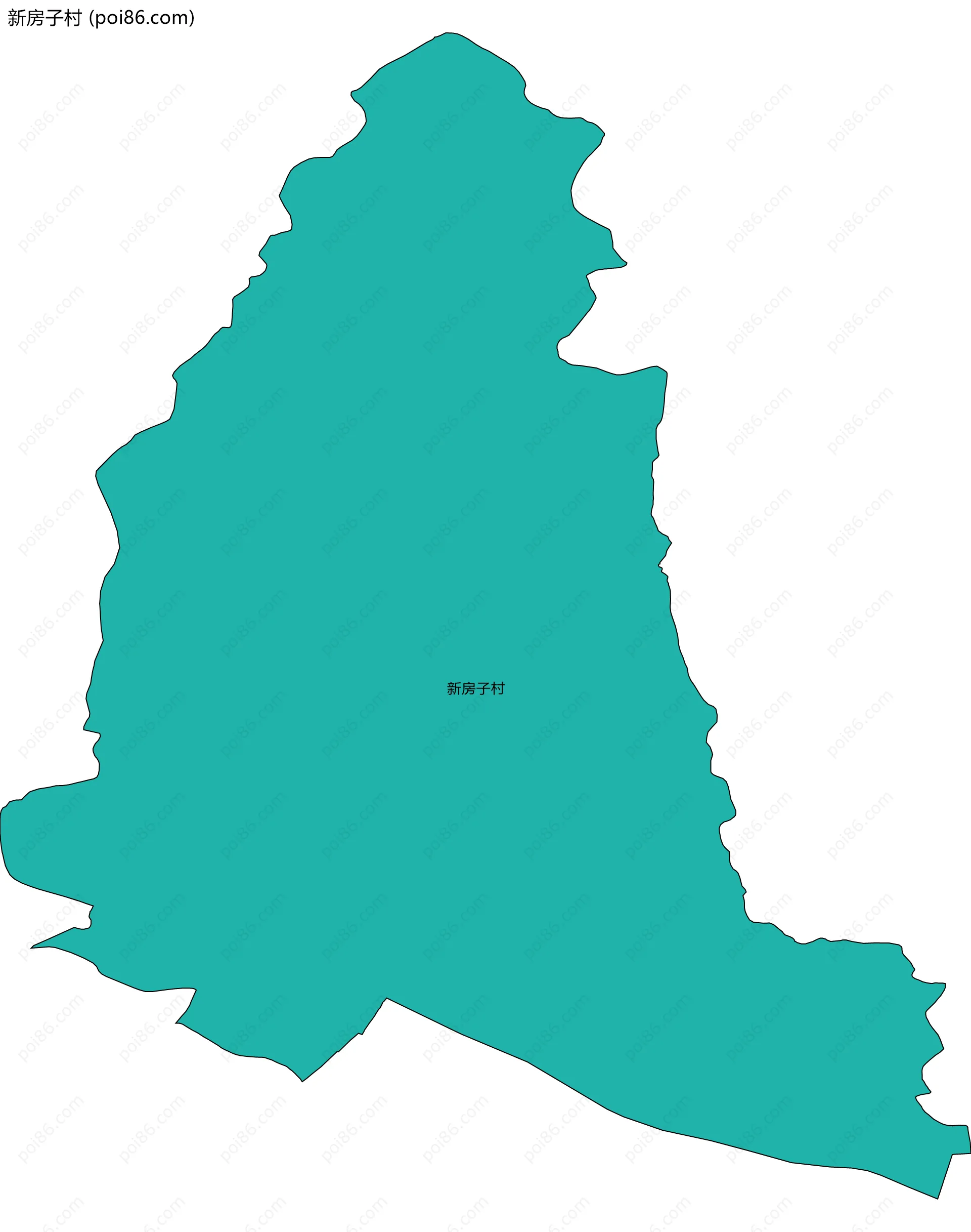 新房子村边界地图