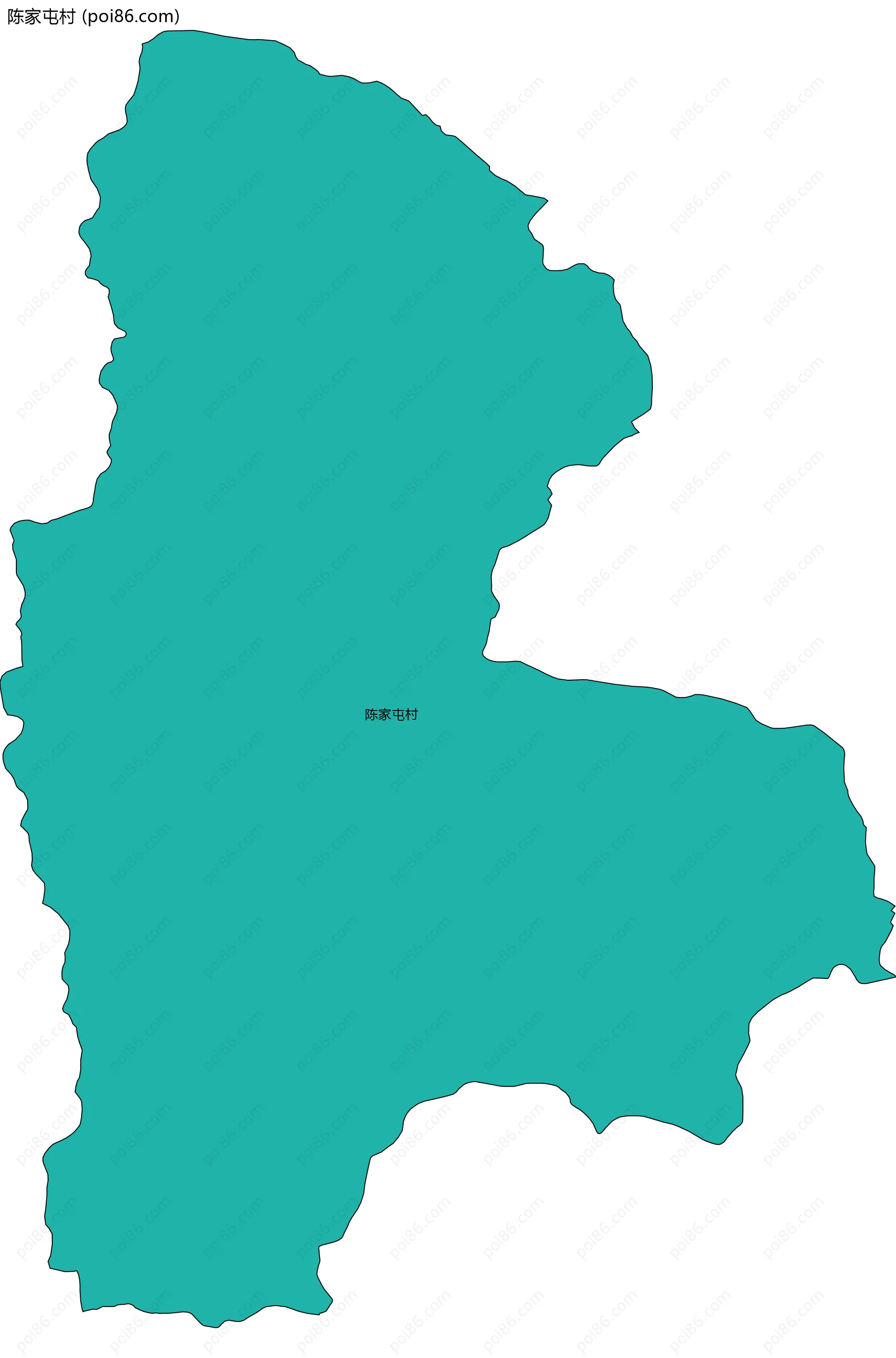 陈家屯村边界地图