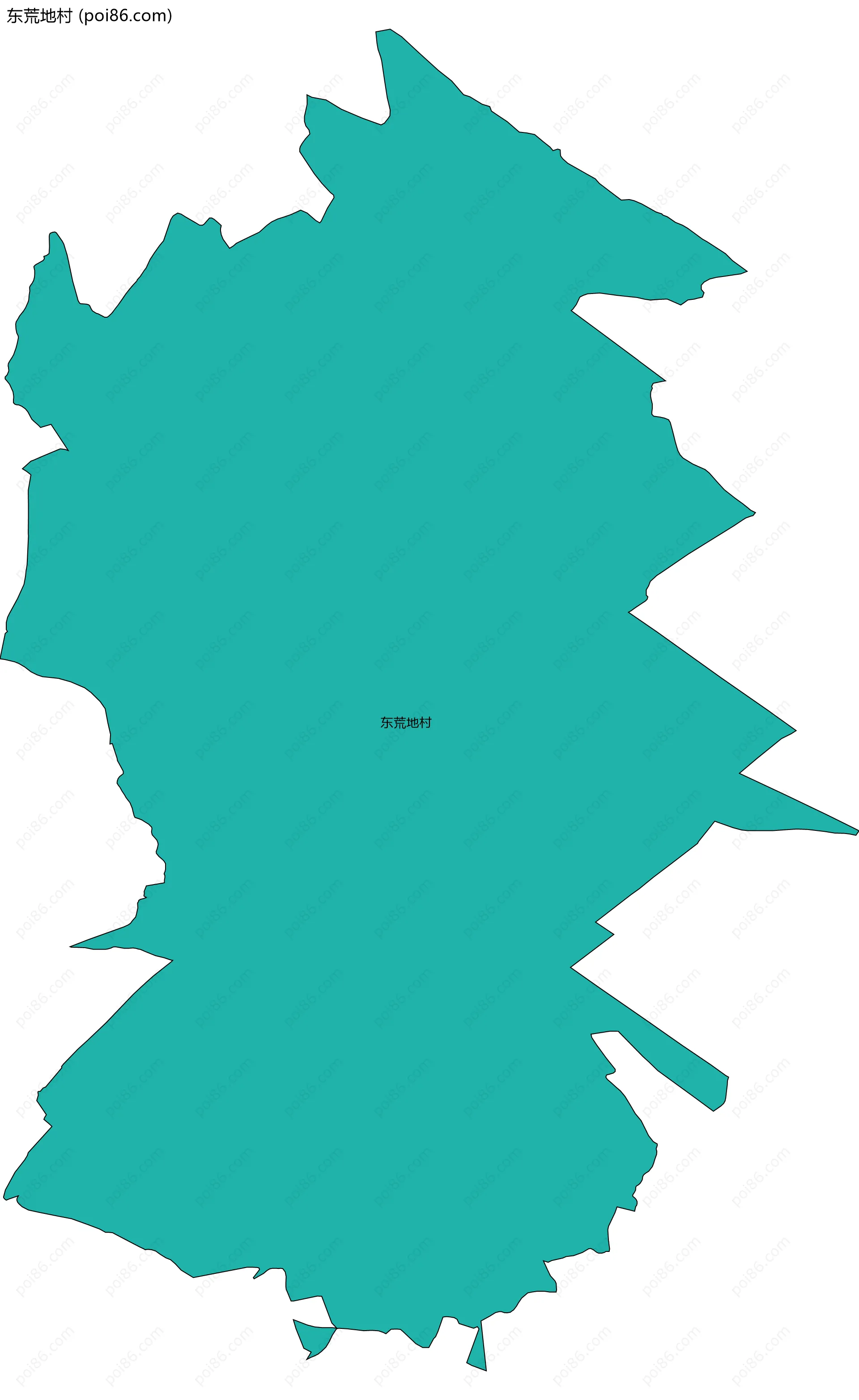 东荒地村边界地图