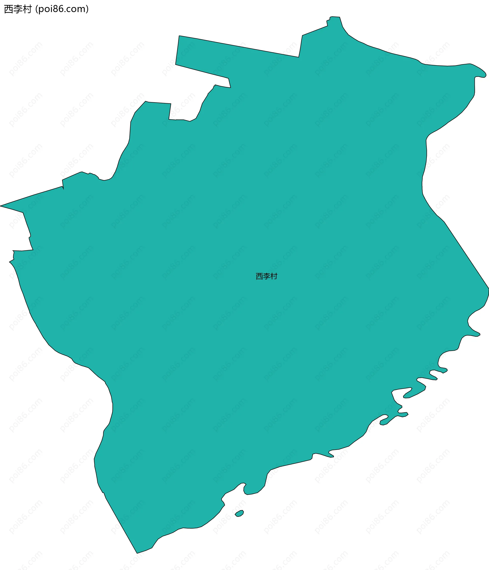 西李村边界地图