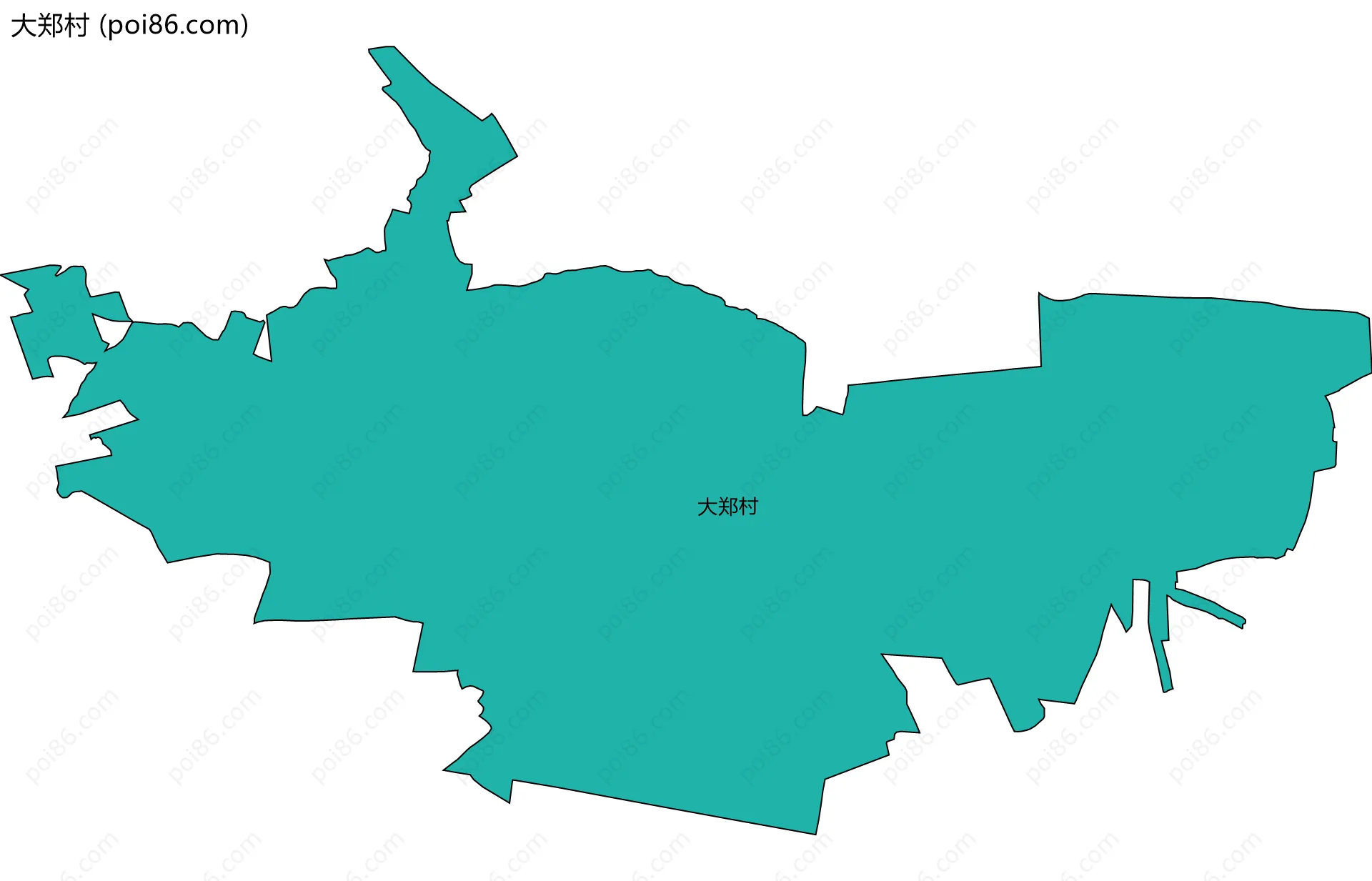 大郑村边界地图