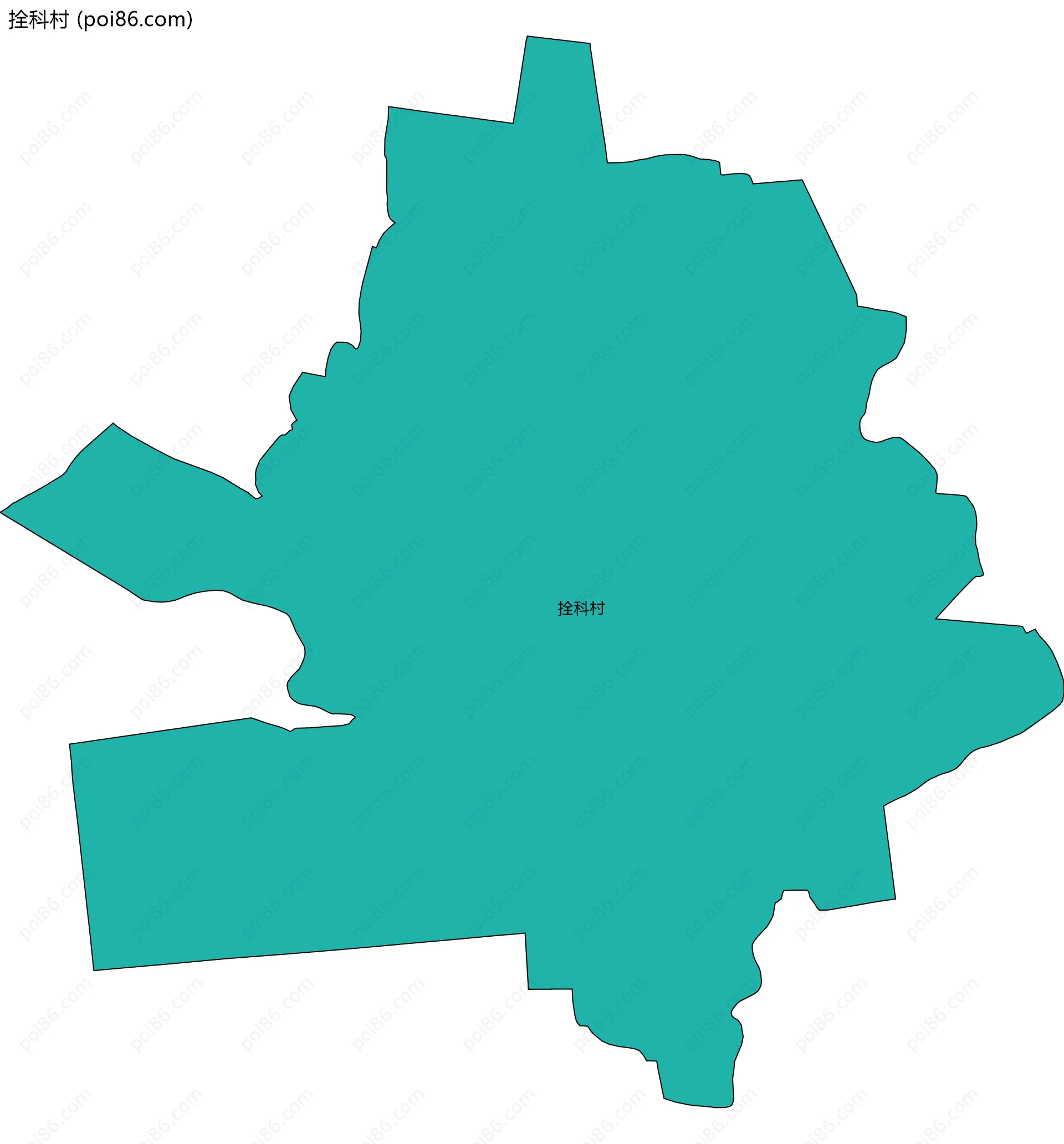 拴科村边界地图