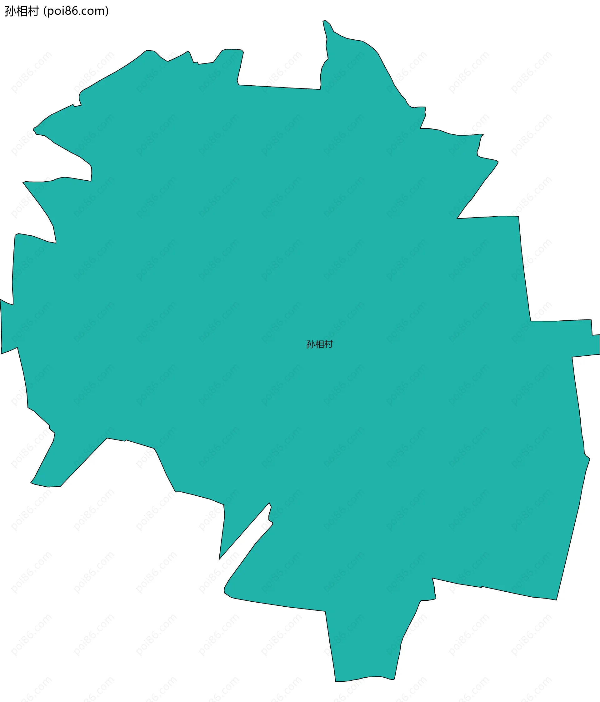 孙相村边界地图