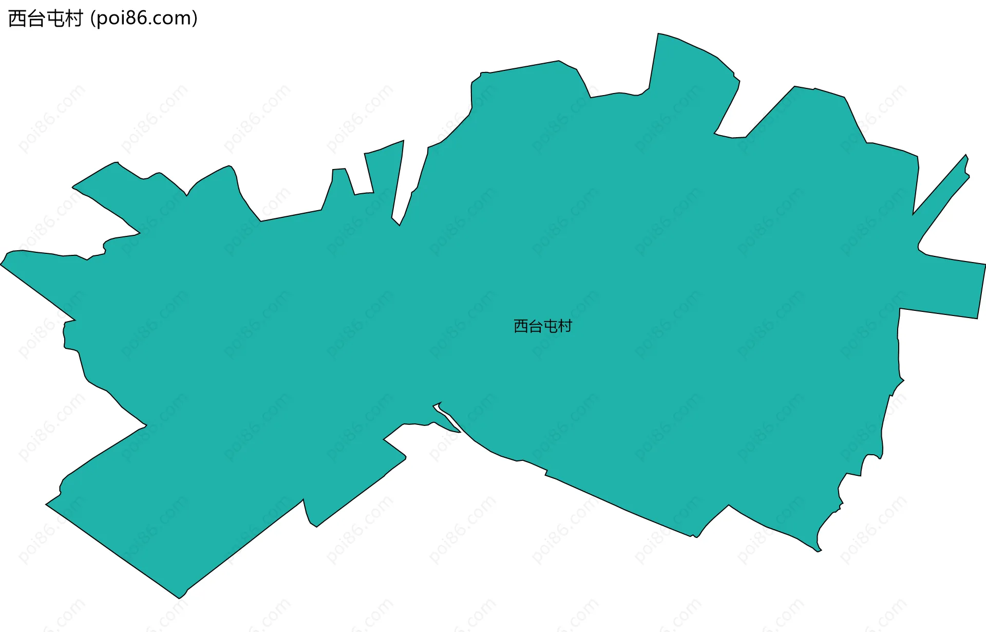 西台屯村边界地图