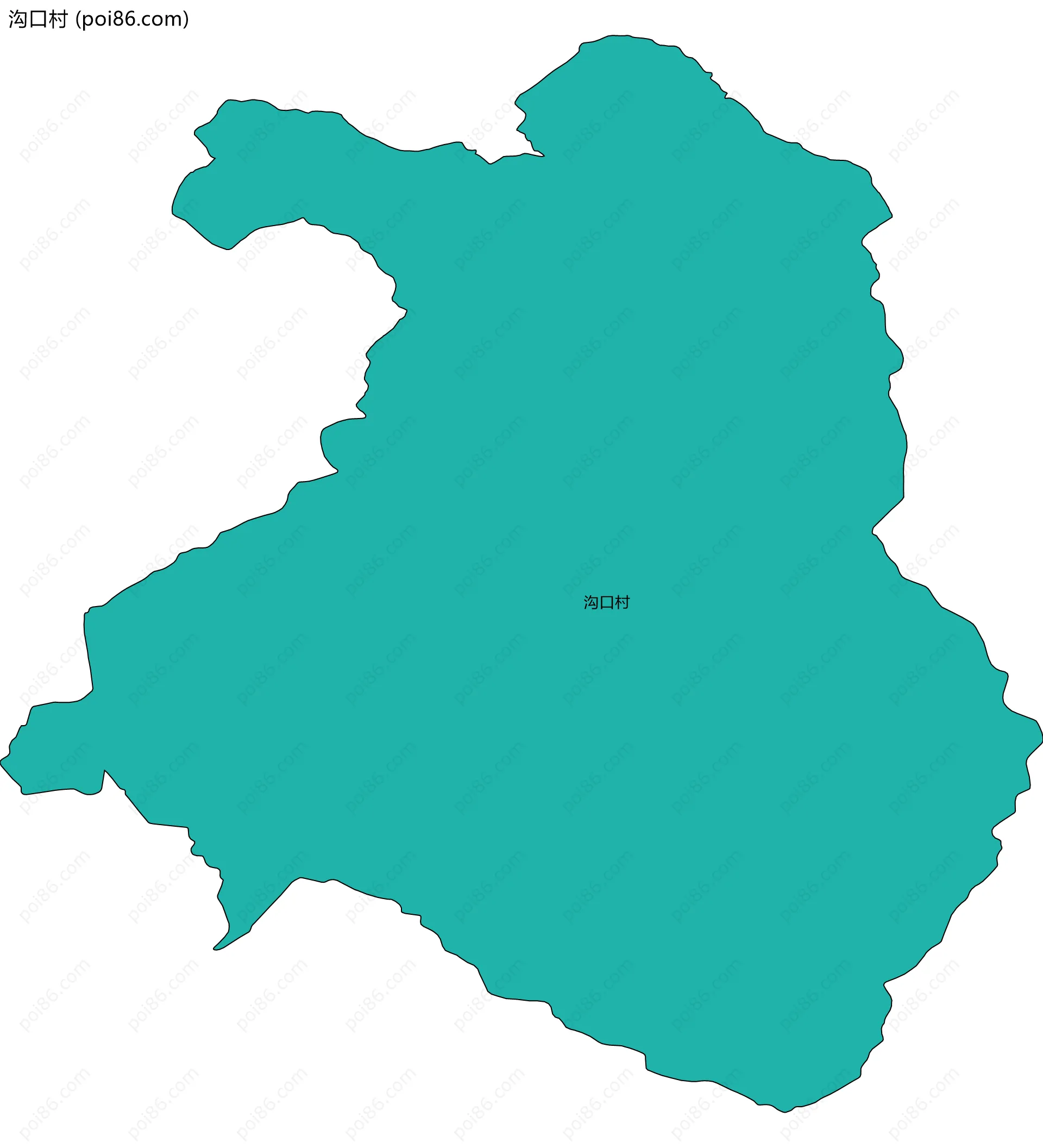 沟口村边界地图