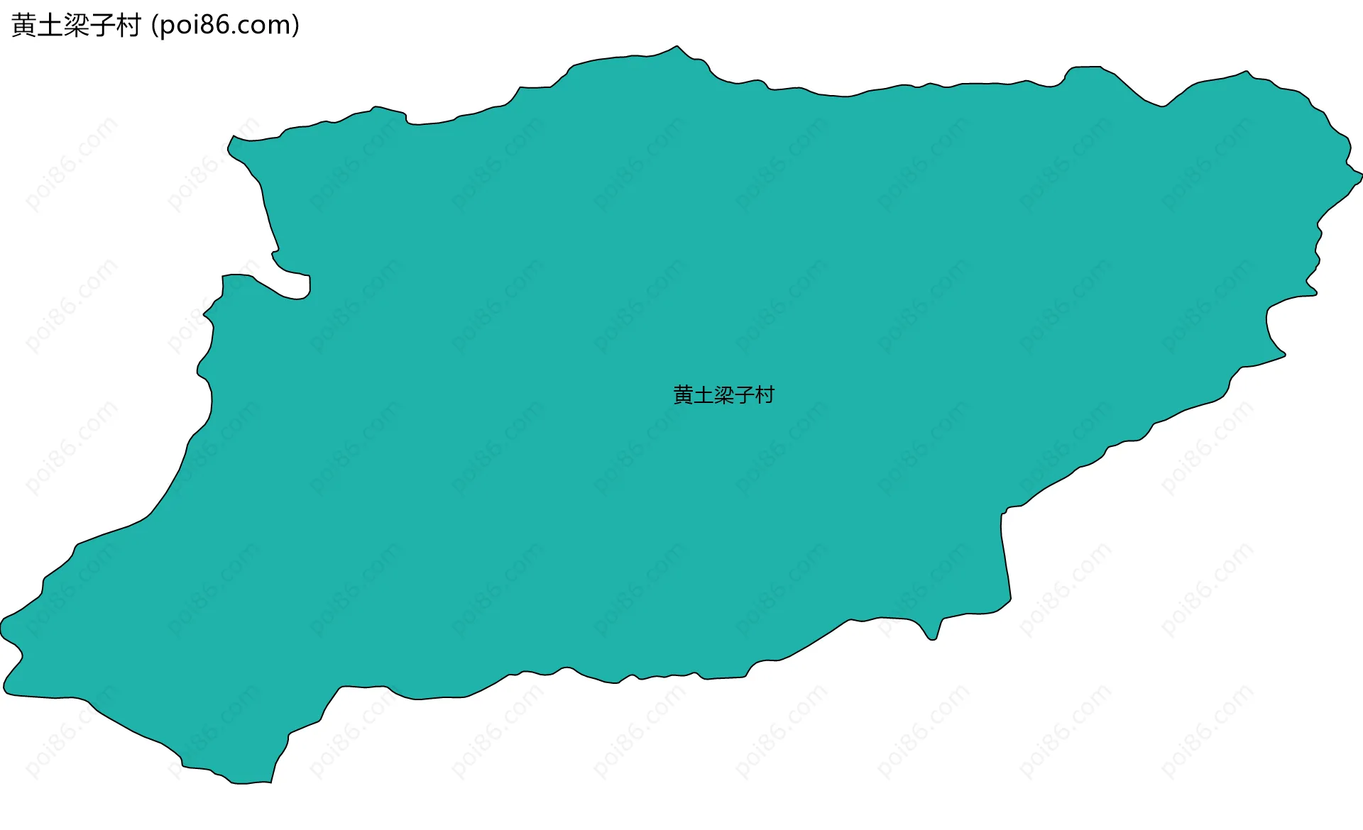 黄土梁子村边界地图