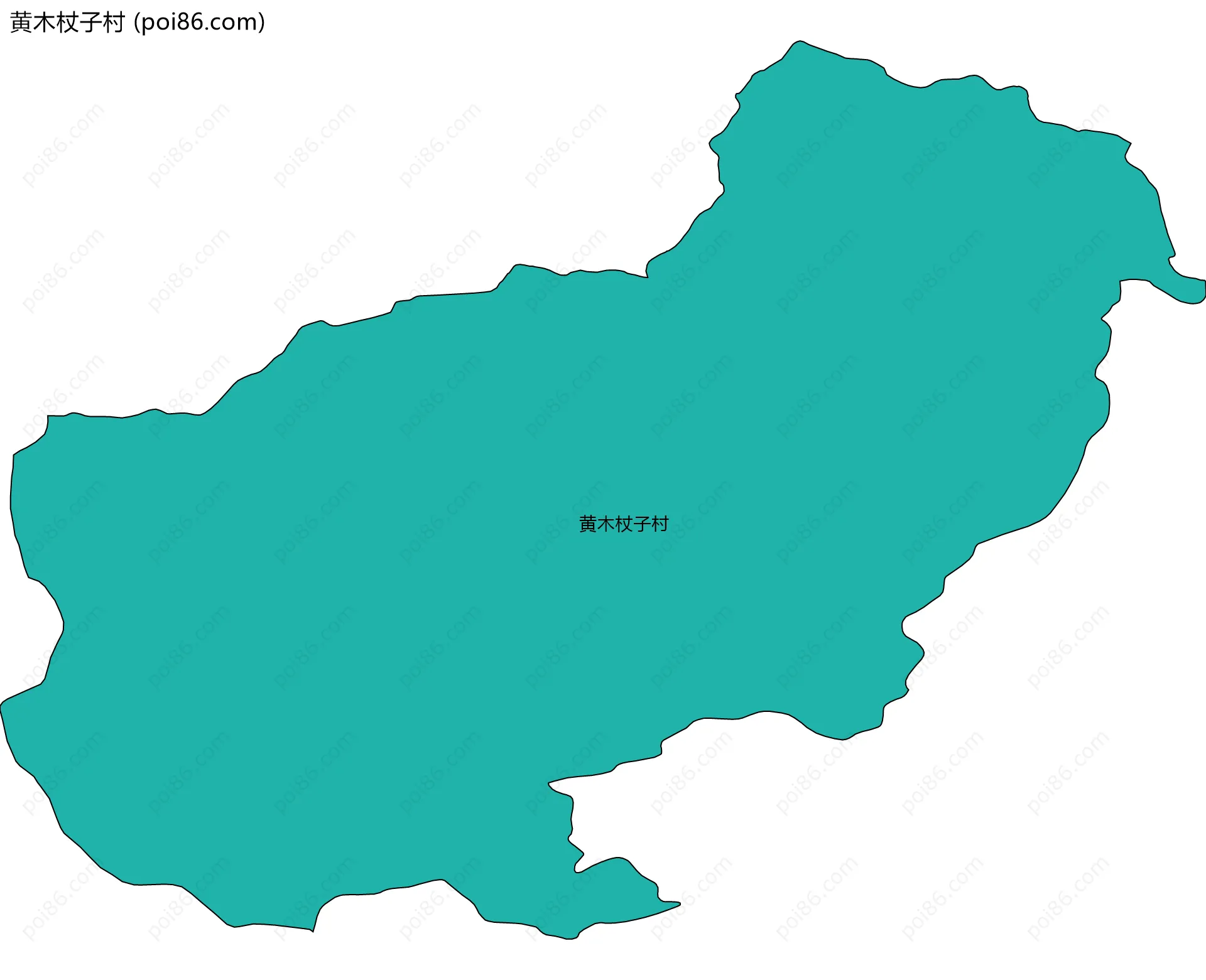 黄木杖子村边界地图