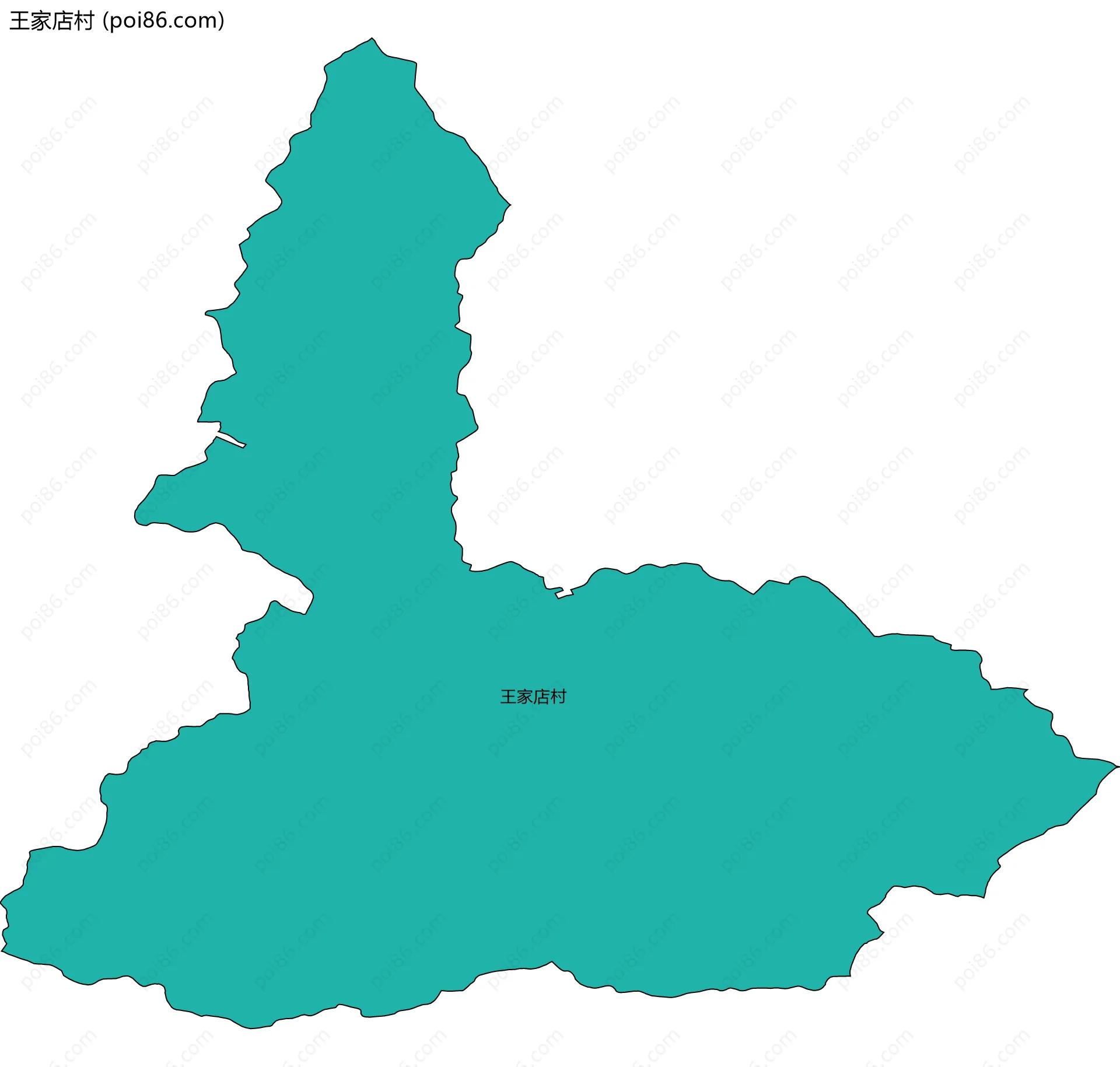 王家店村边界地图