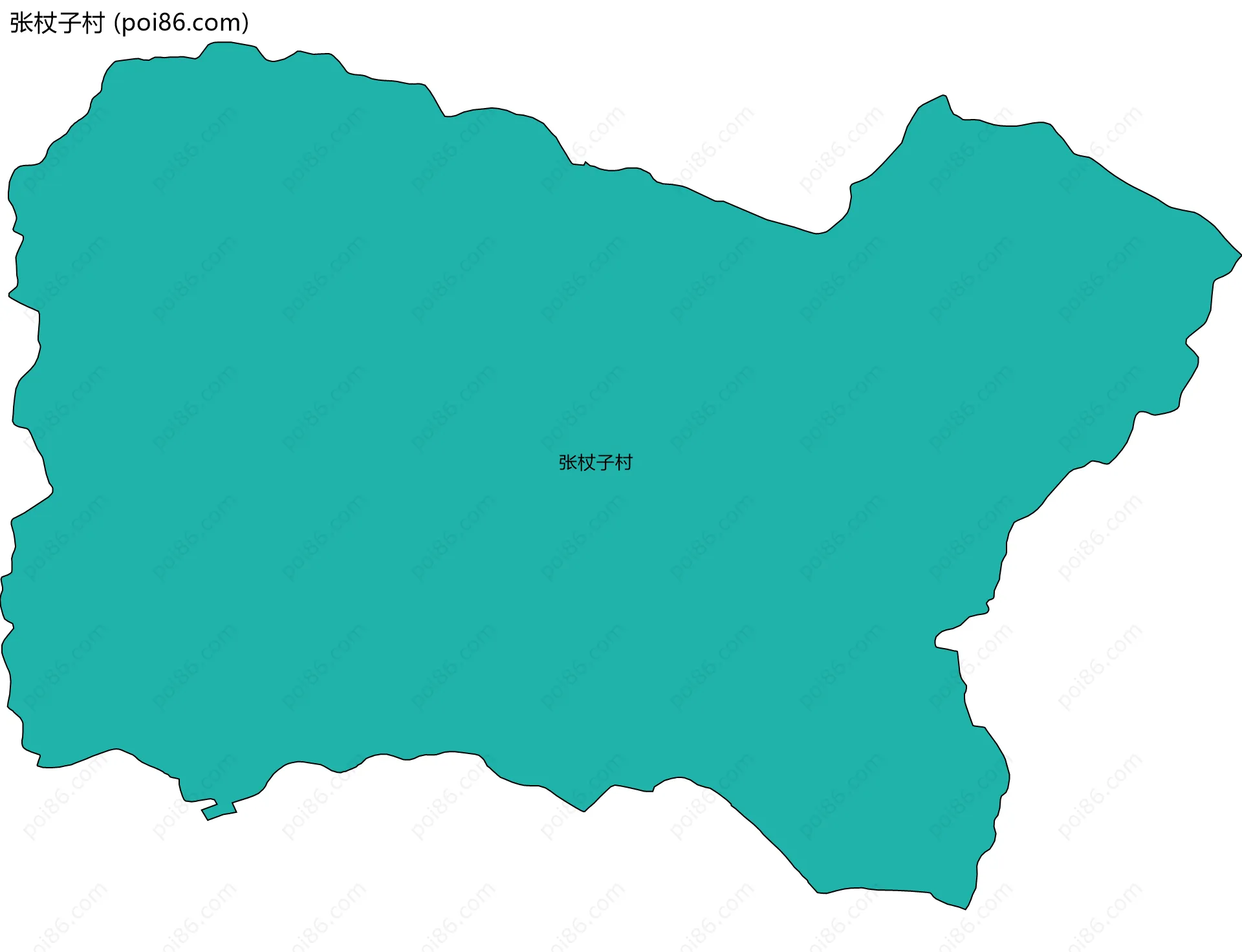 张杖子村边界地图