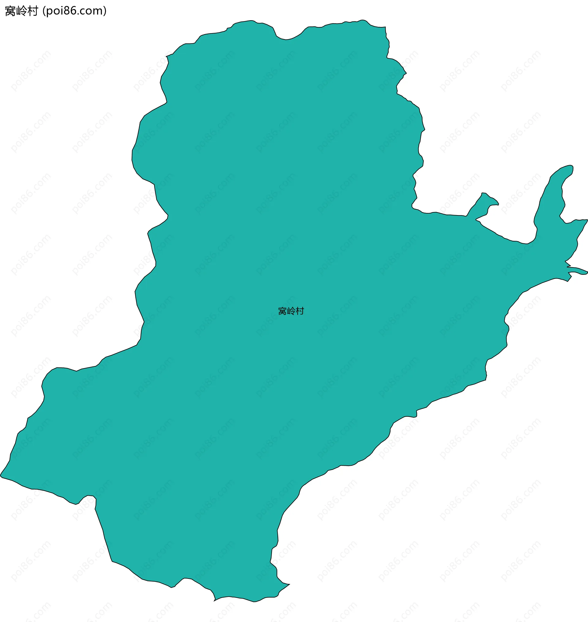 窝岭村边界地图