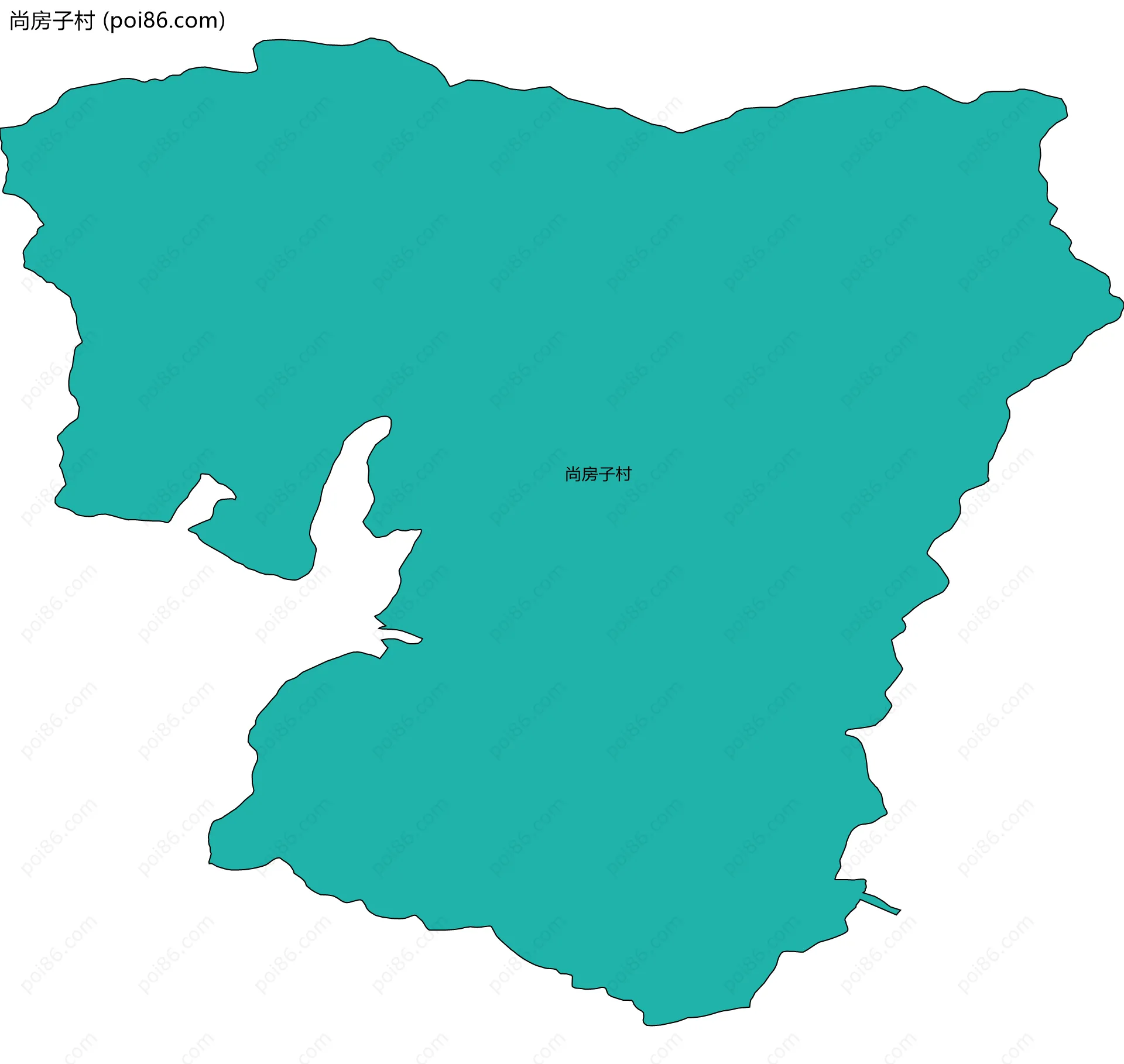尚房子村边界地图