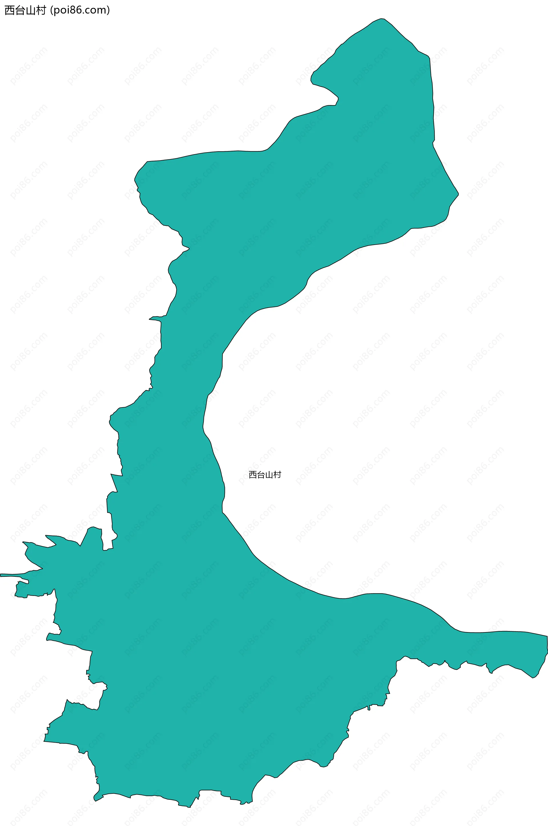西台山村边界地图
