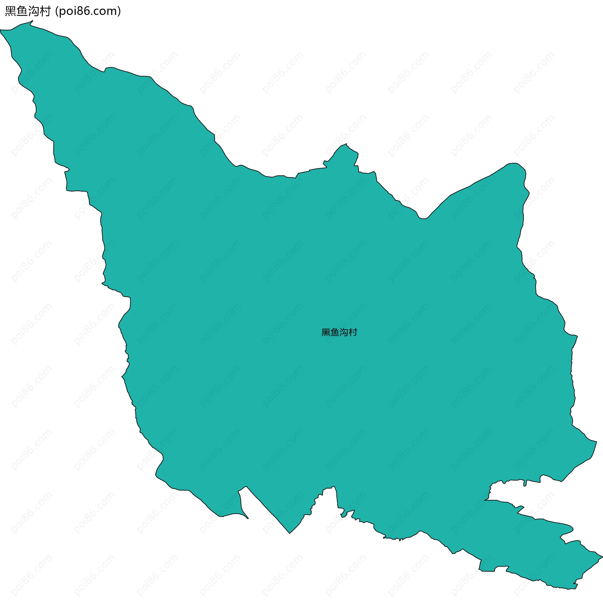 黑鱼沟村边界地图