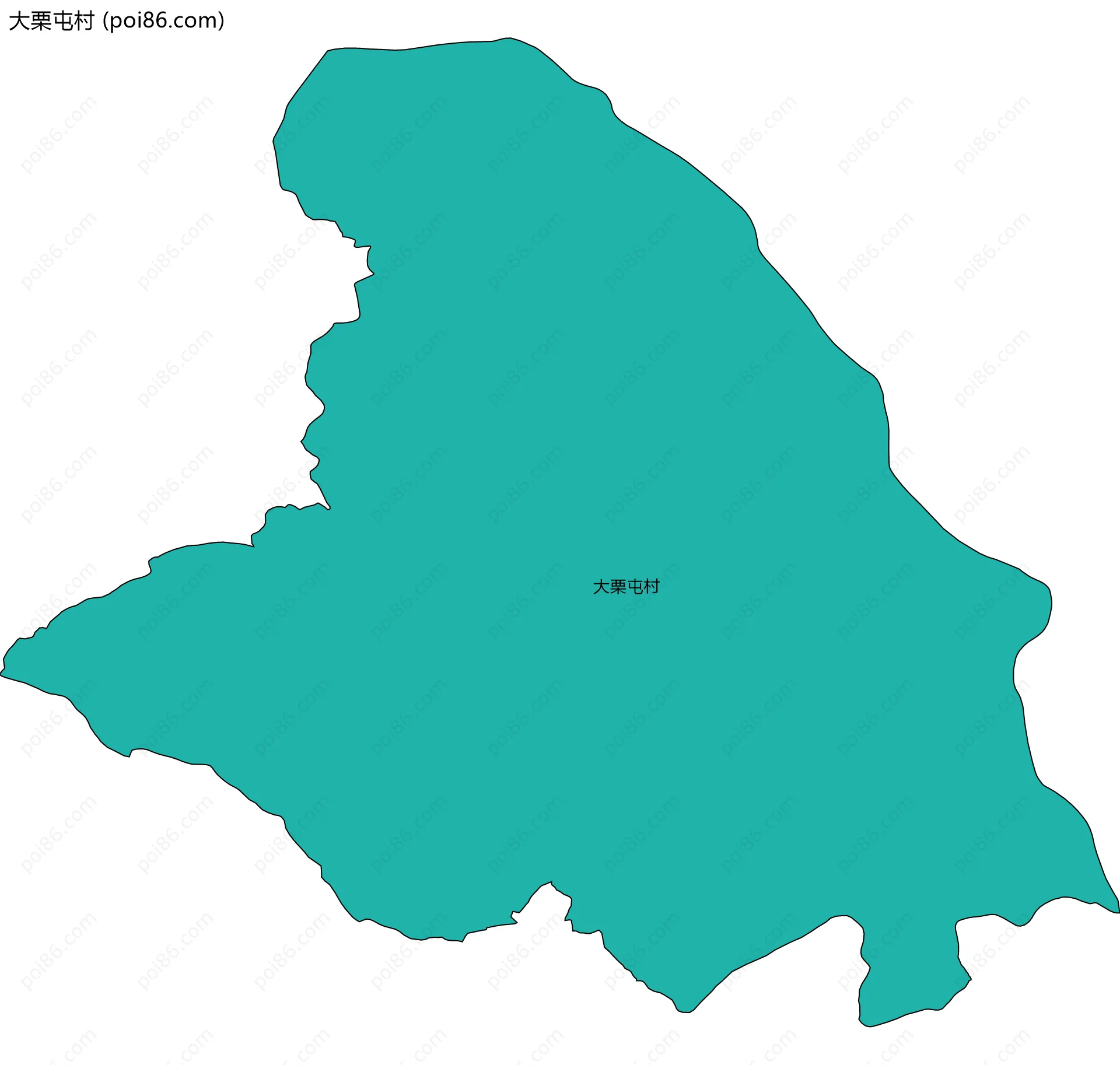 大栗屯村边界地图