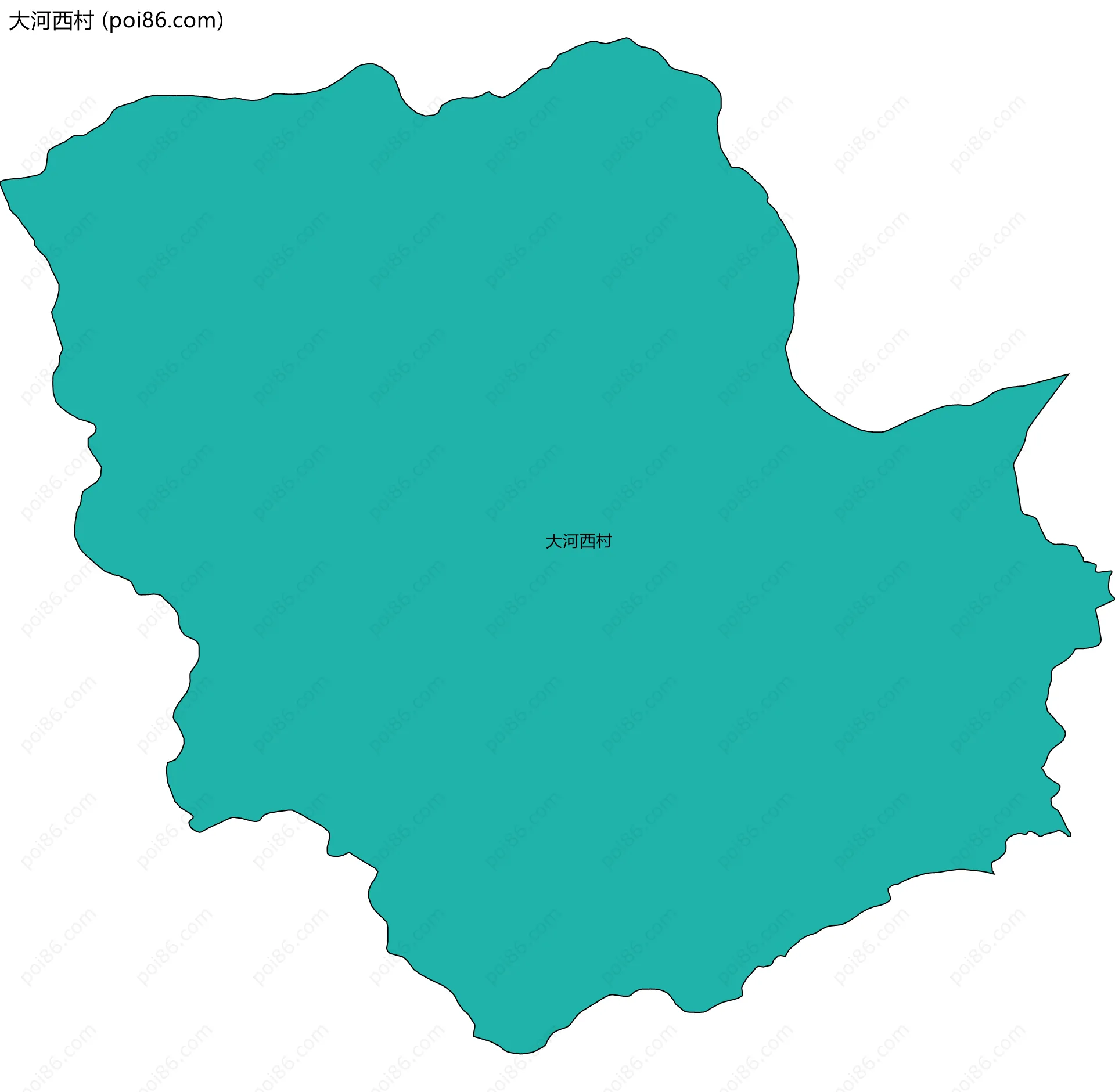 大河西村边界地图