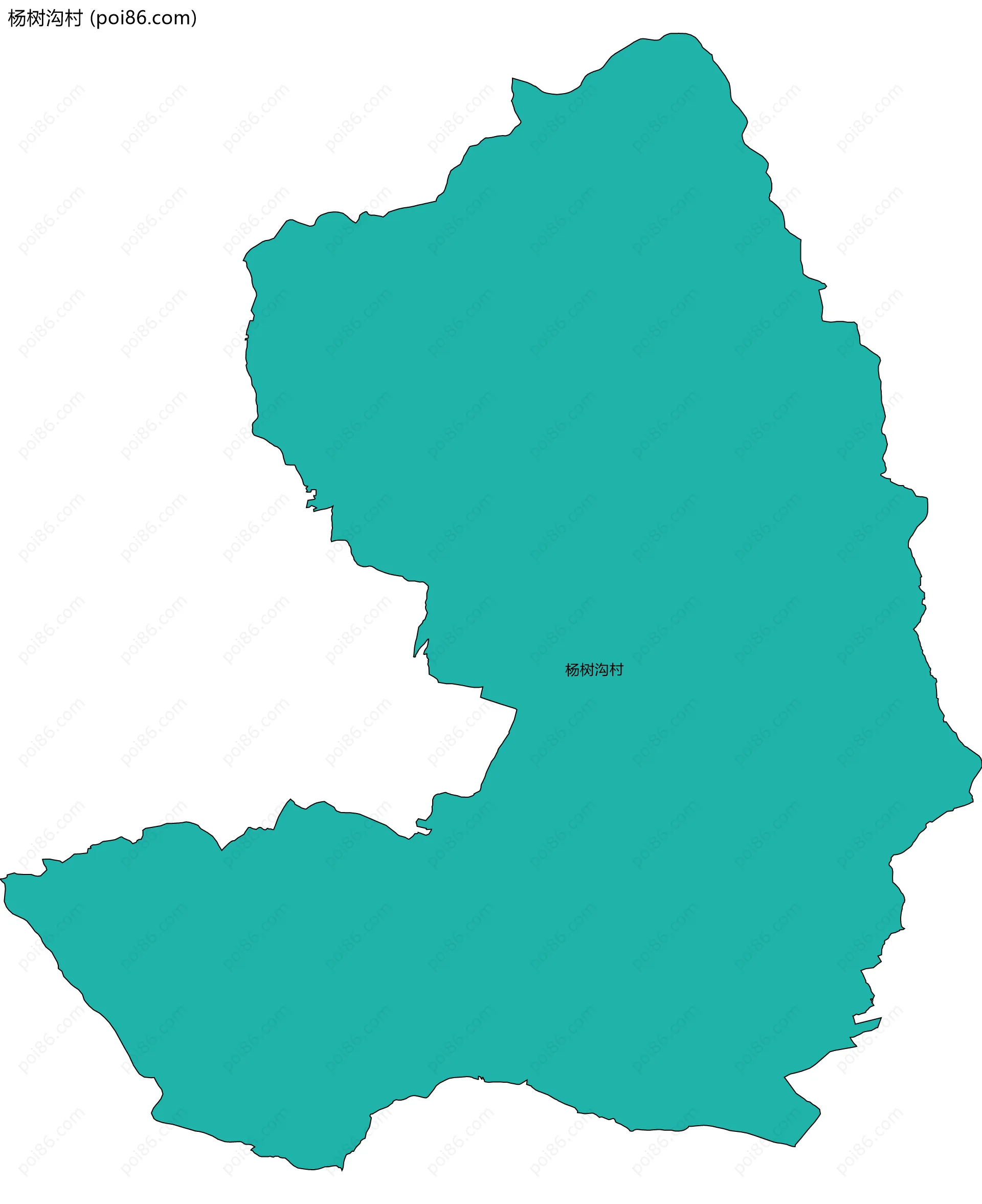 杨树沟村边界地图